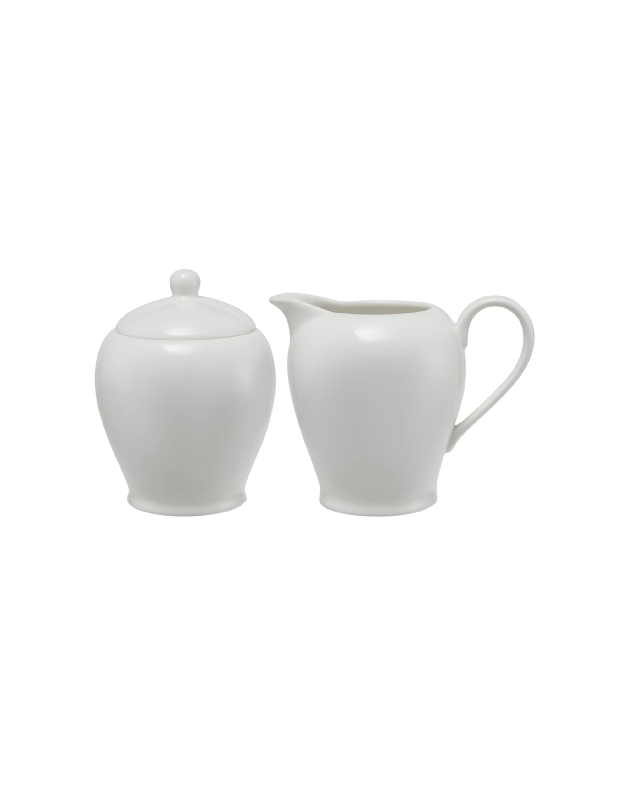 2 Maxwell & Williams 2x Basics Porcelain Sugar & Creamer Set - White, 2 of 4