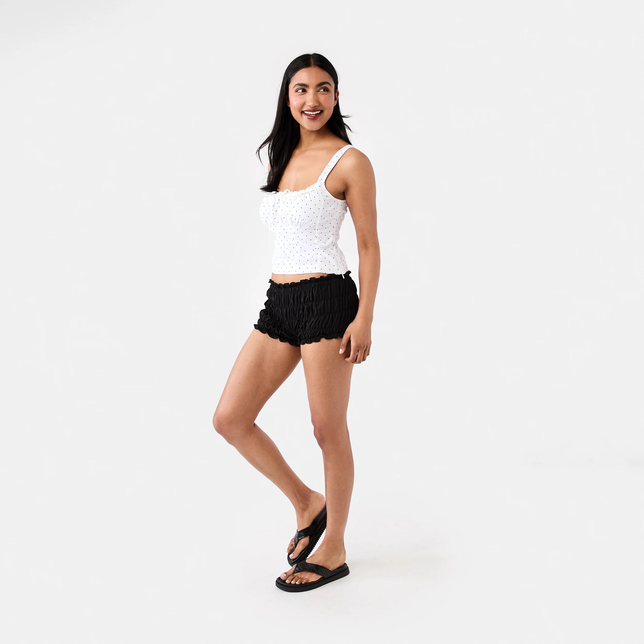 3 Linen Blend Sleeveless Corset Top White Dot, 3 of 7