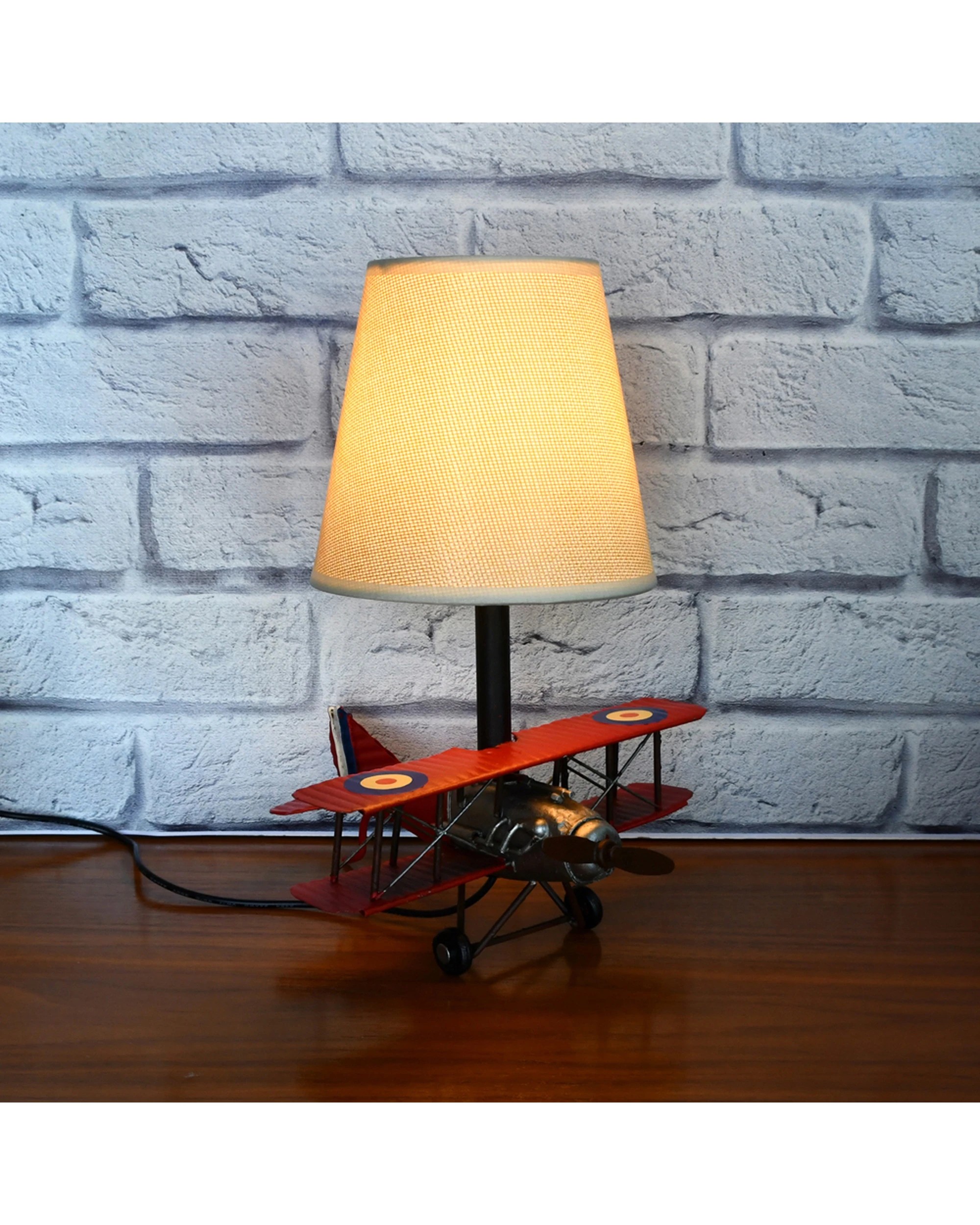 4 Auto Petit USB LED Lamp Baron Plane Home Decor 20x27cm - Red, 4 of 4