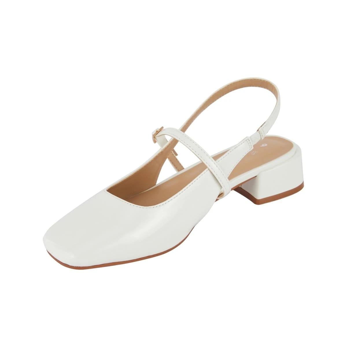 3 Low Block Heels Snw White, 3 of 5