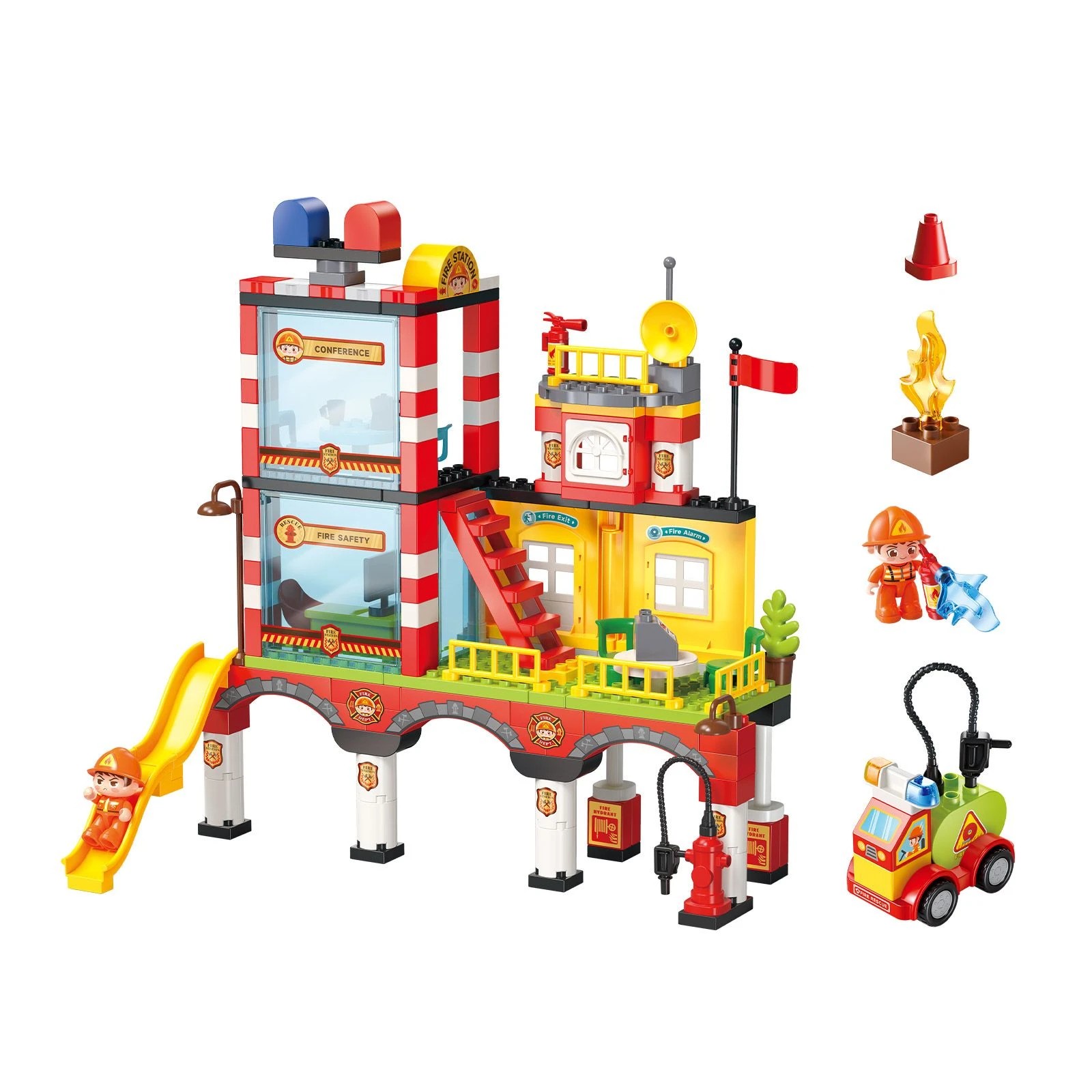 4 Ausway 173PCS Fire Station Building Blocks Set Pretend Rescue Construction Playset, STEM Educational Toys, 4 of 6
