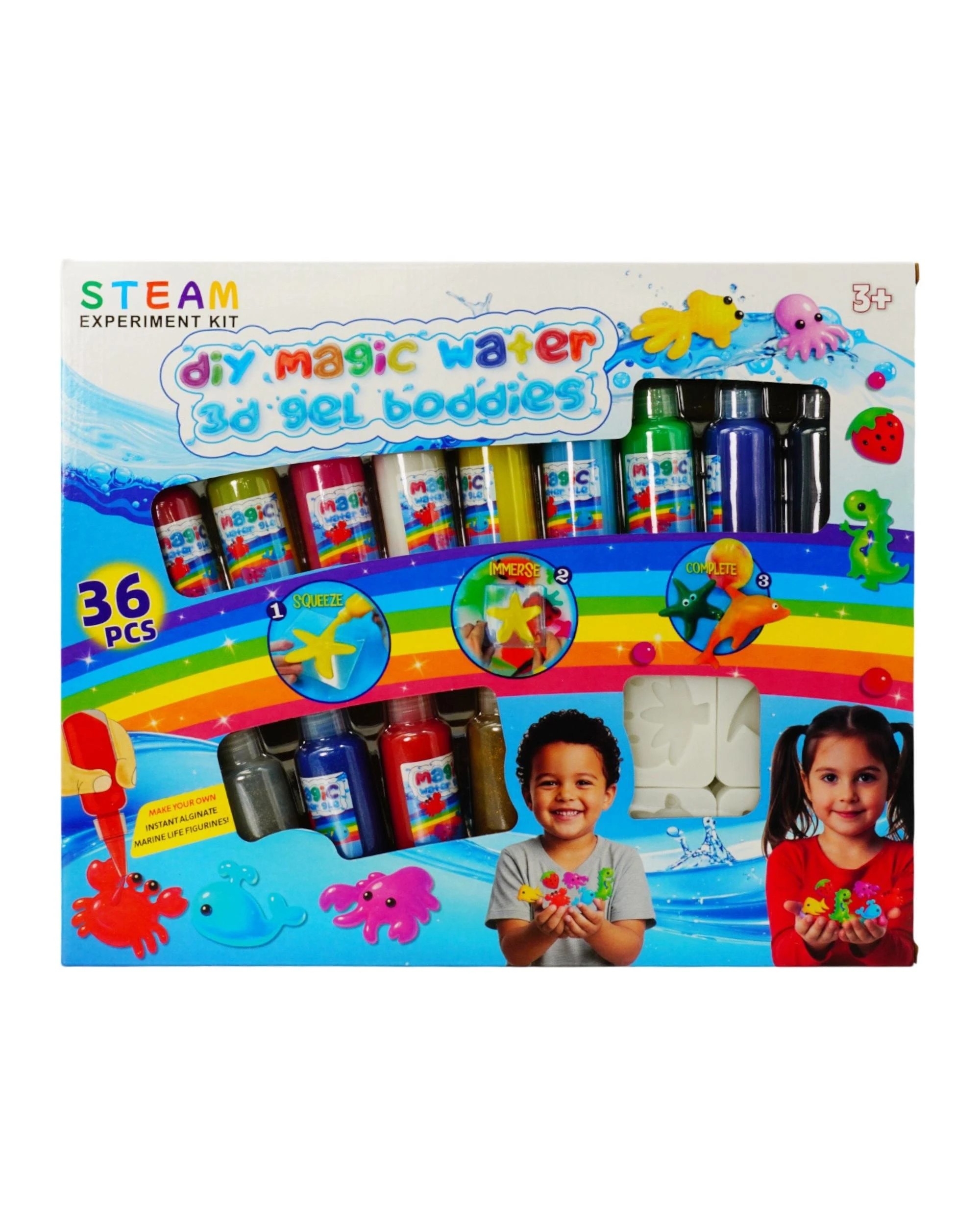 1 DIY Magic Water 3D Gel Buddies 36 Piece Playset, 1 of 4