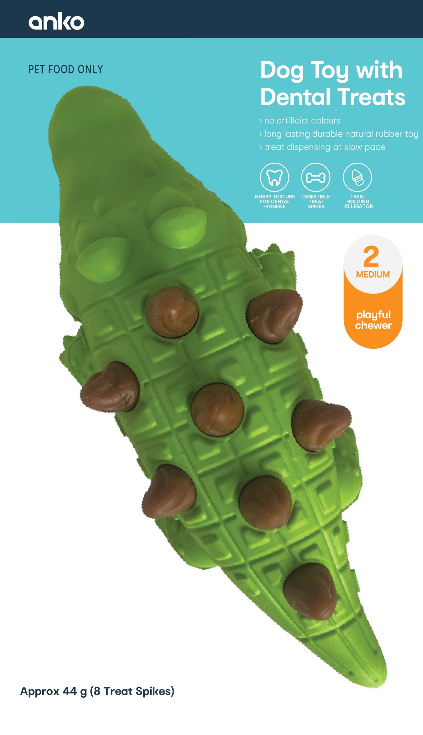 1 Pet Toy Chew 2-in-1 Alligator - Large, 1 of 4