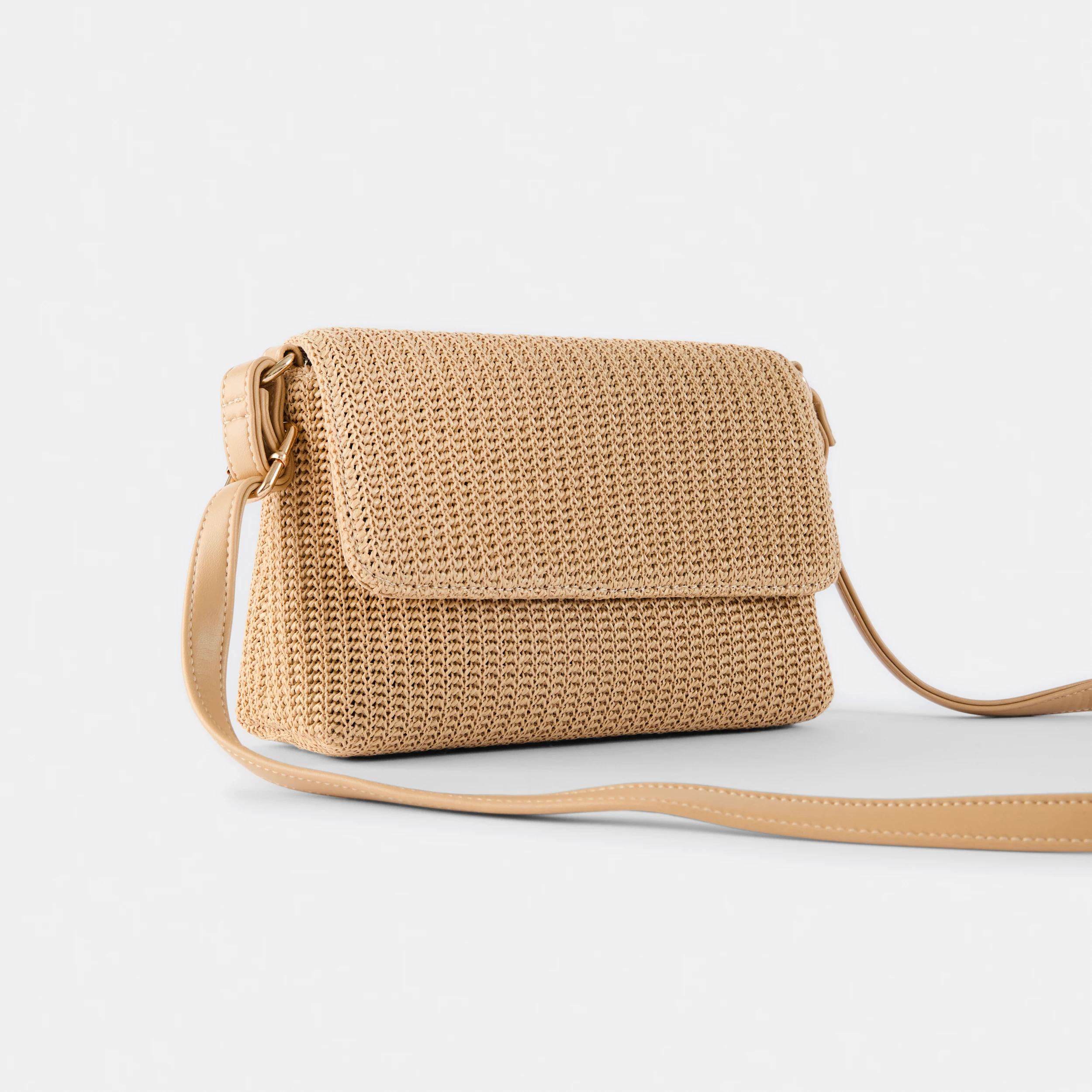 4 Straw Crossbody Bag Natural, 4 of 7