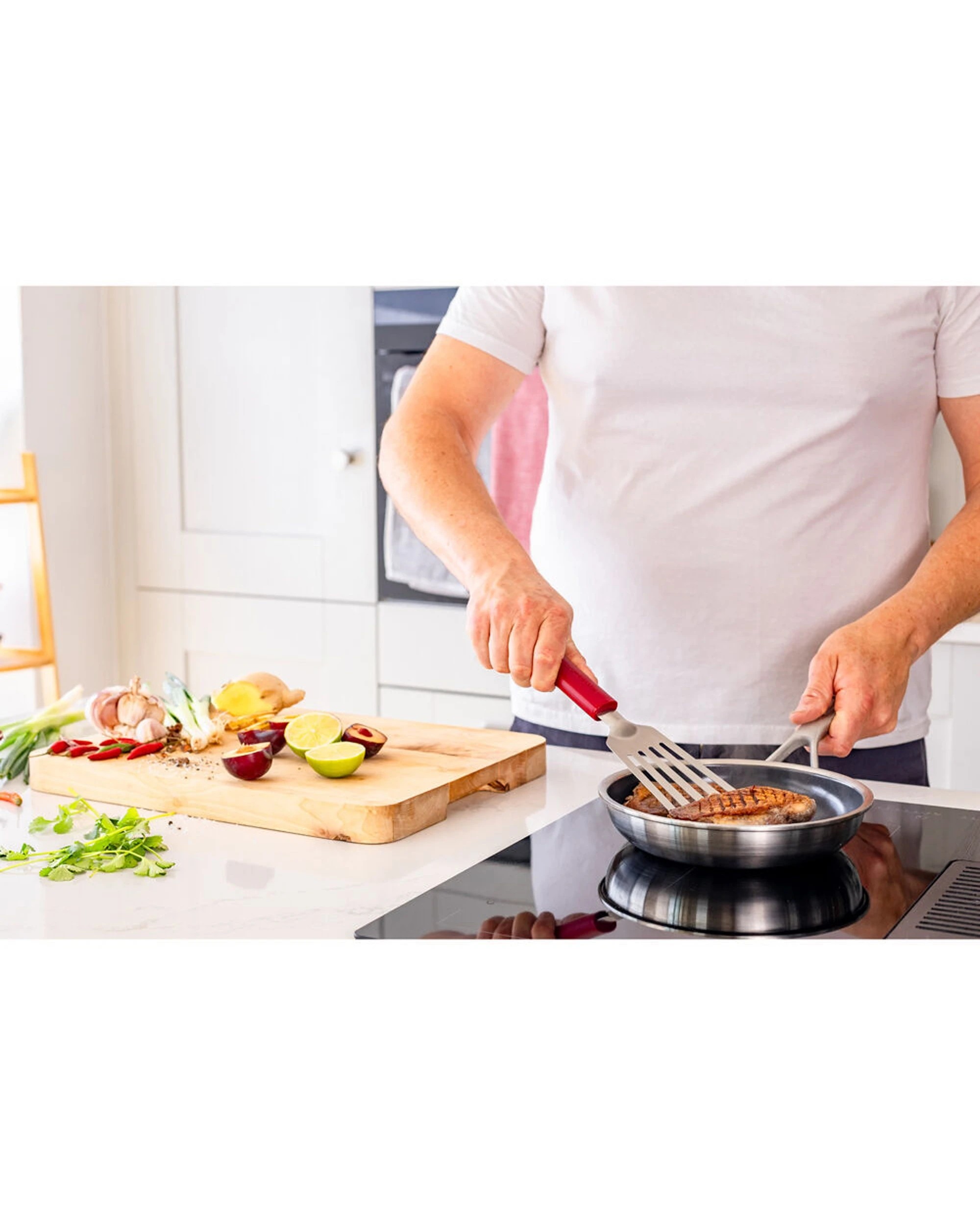 6 KitchenAid Classic Metal Flexible Turner 2PK Resistant Ergonomic Handle - Red, 6 of 6