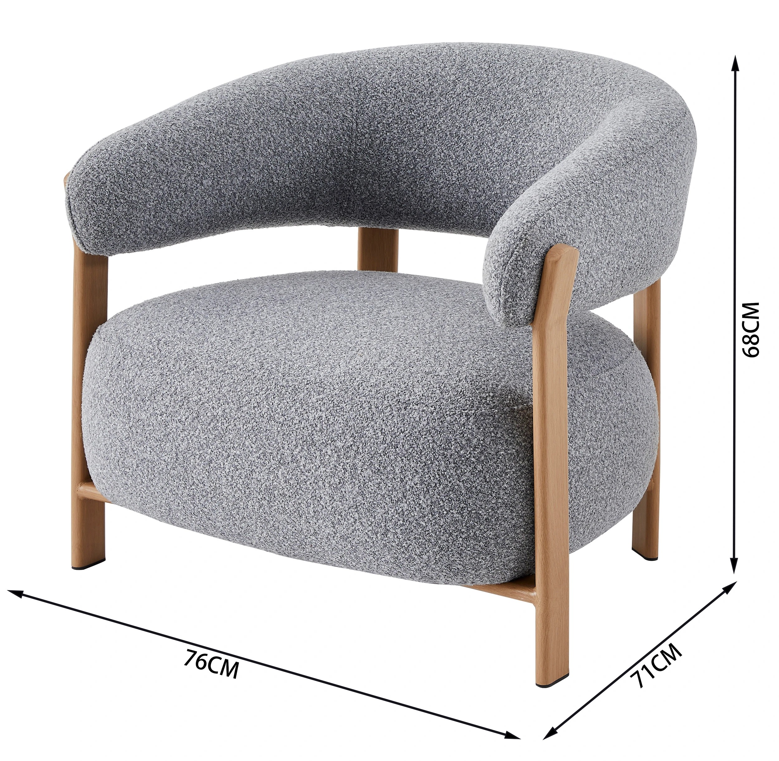 9 Zurich Lounge Chair - Grey, 9 of 9