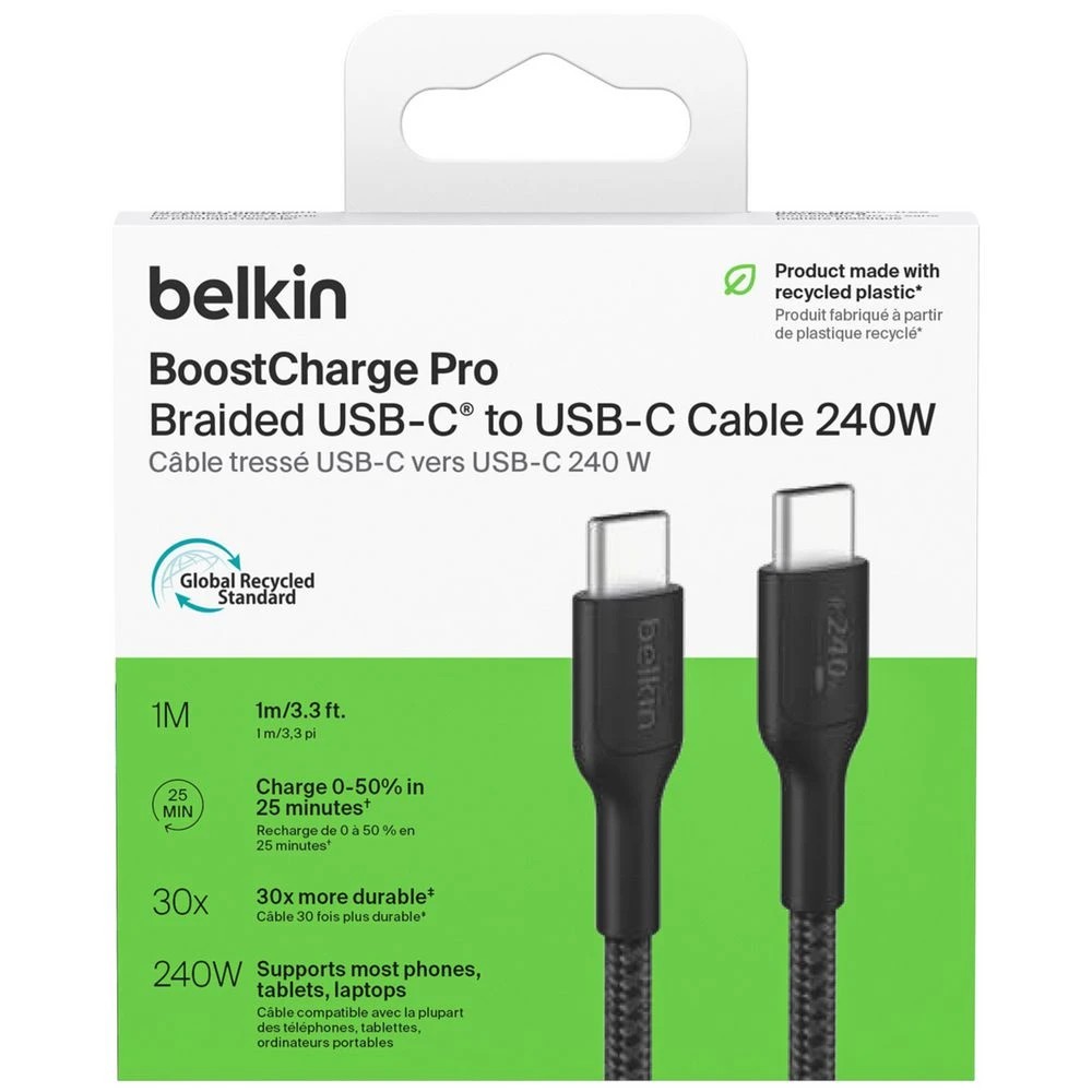 2 Belkin BoostCharge Pro Braided USB-C to USB-C Cable 1M Black, 2 of 2