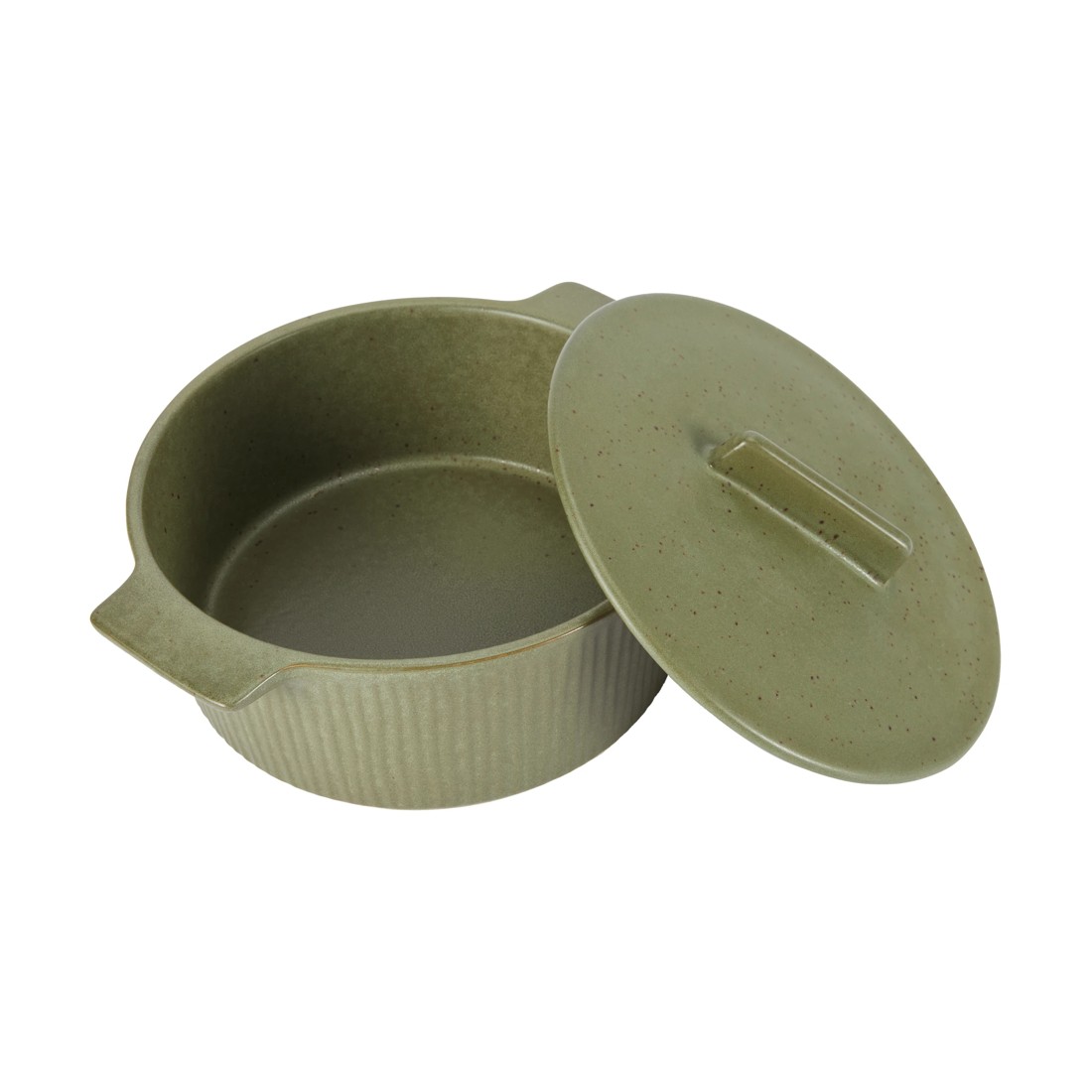 2 Ceramic Casserole - Olive, 2 of 6