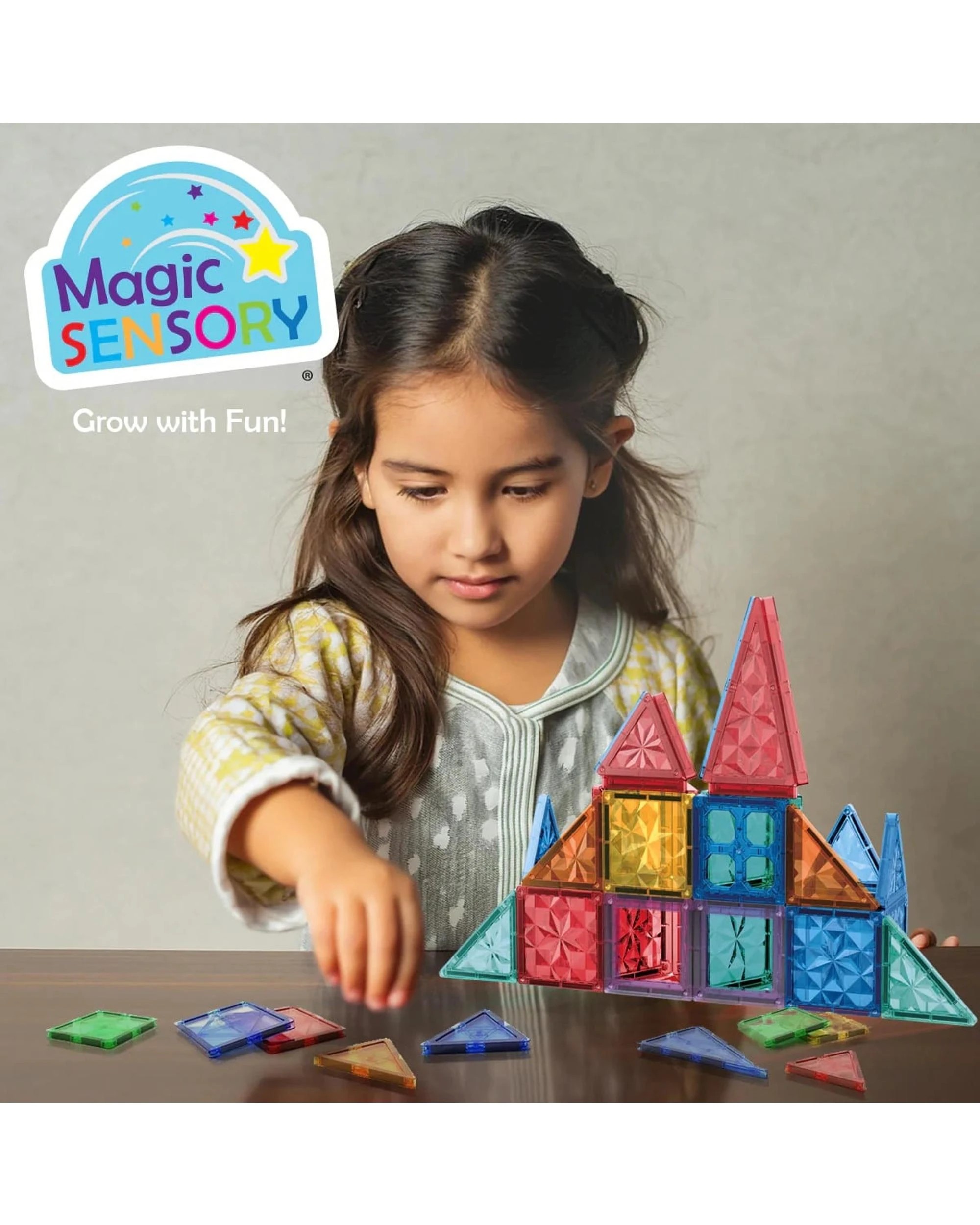 5 Magic Sensory Magnetic Diamond Tiles 60 Piece Set, 5 of 10