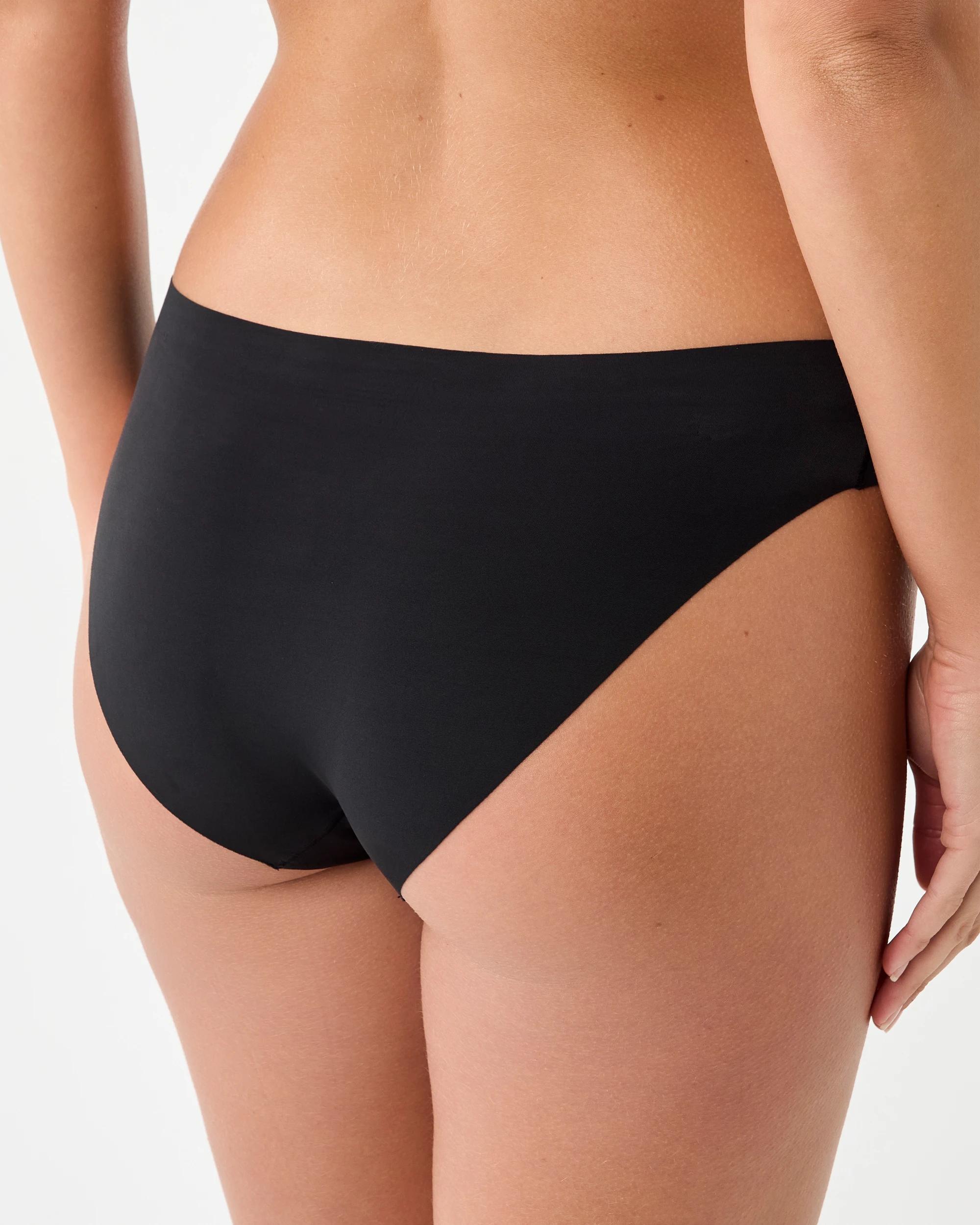 6 3 Pack Invisible Bikini Briefs Black, 6 of 9