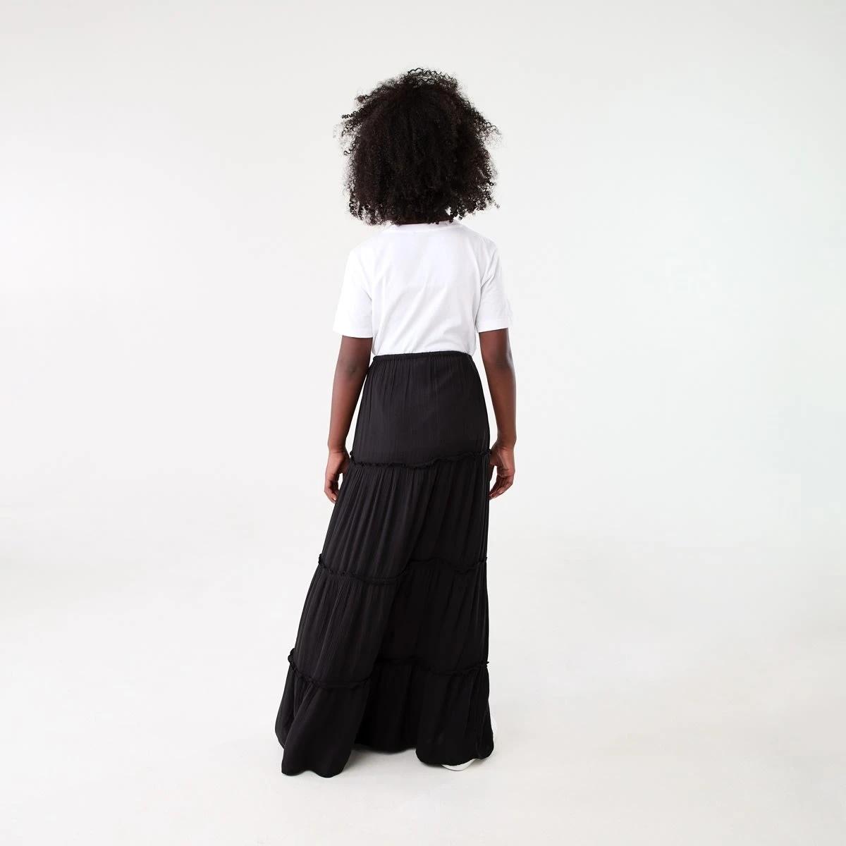6 Tiered Skirt BLACK, 6 of 6