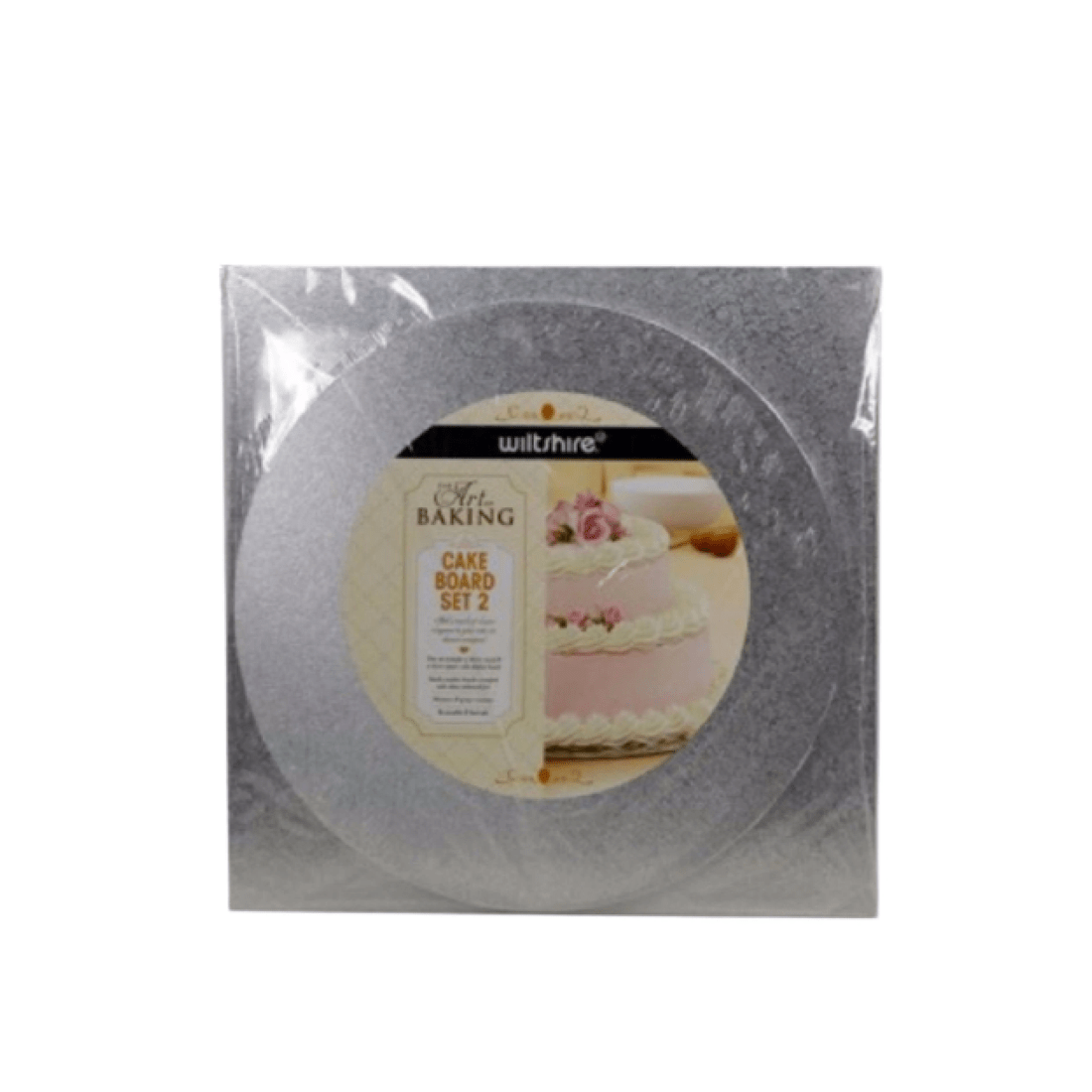 1 Wiltshire Set of 2 Wooden Cake Boards for Baking, Approved Food Grade and Reusable, 1 of 4