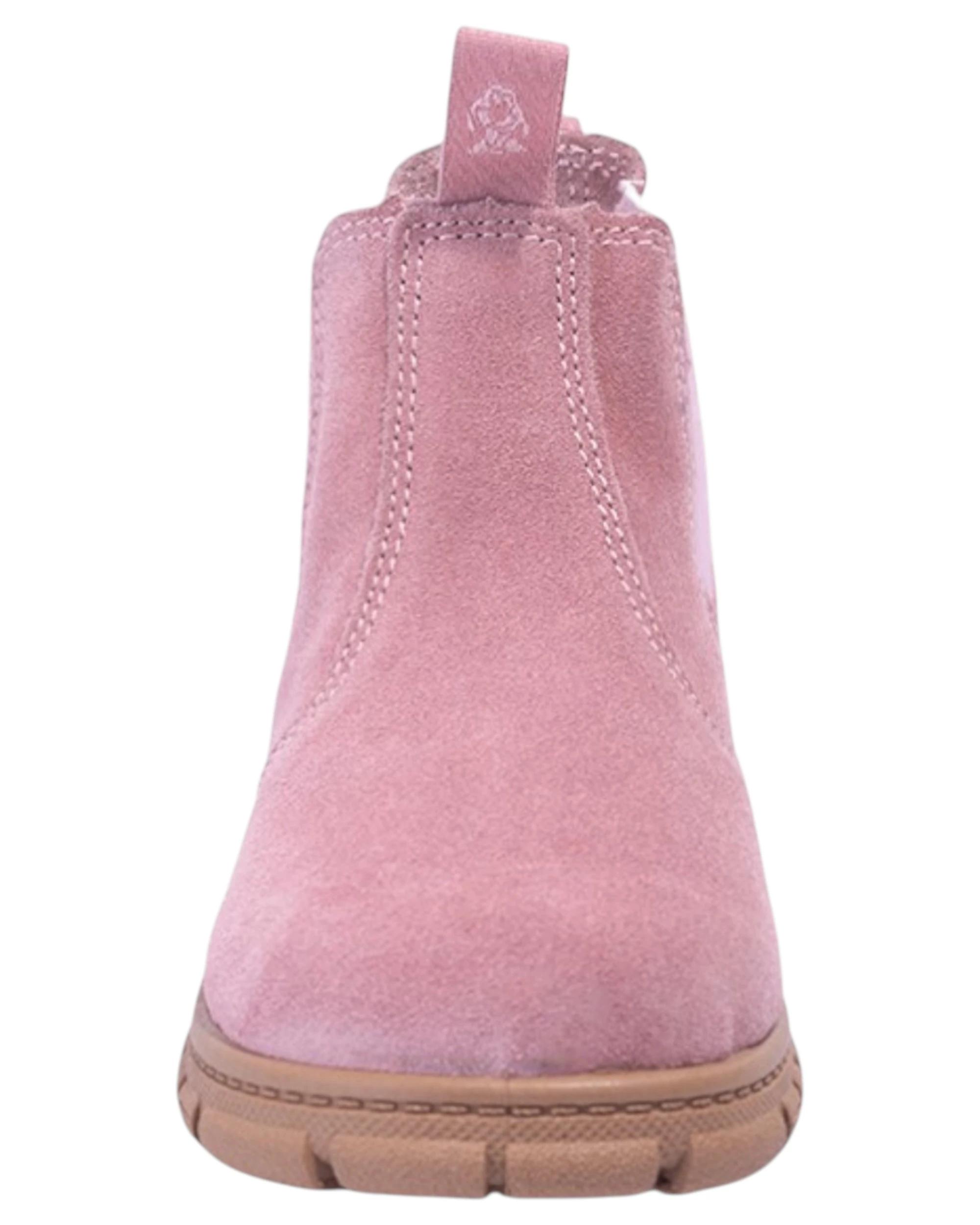3 Grosby Ranch Boots Pink Toddler Infant Girls Kids Leather Slip On Shoes PINK, 3 of 4