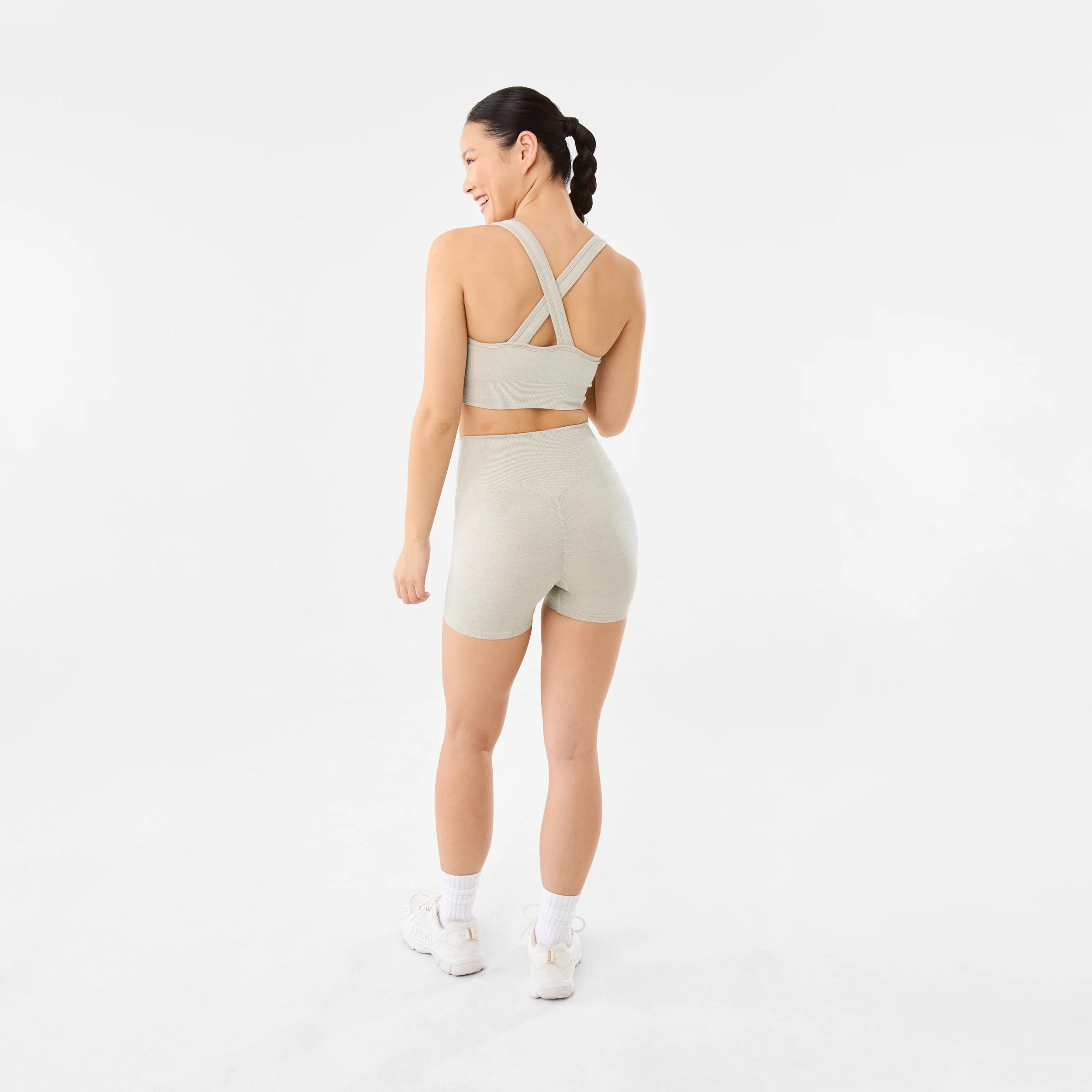 3 Everlast Womens Contour Seamfree Bike Shorts EVERLAST SIMPLE LOGO OAT MARLE, 3 of 7