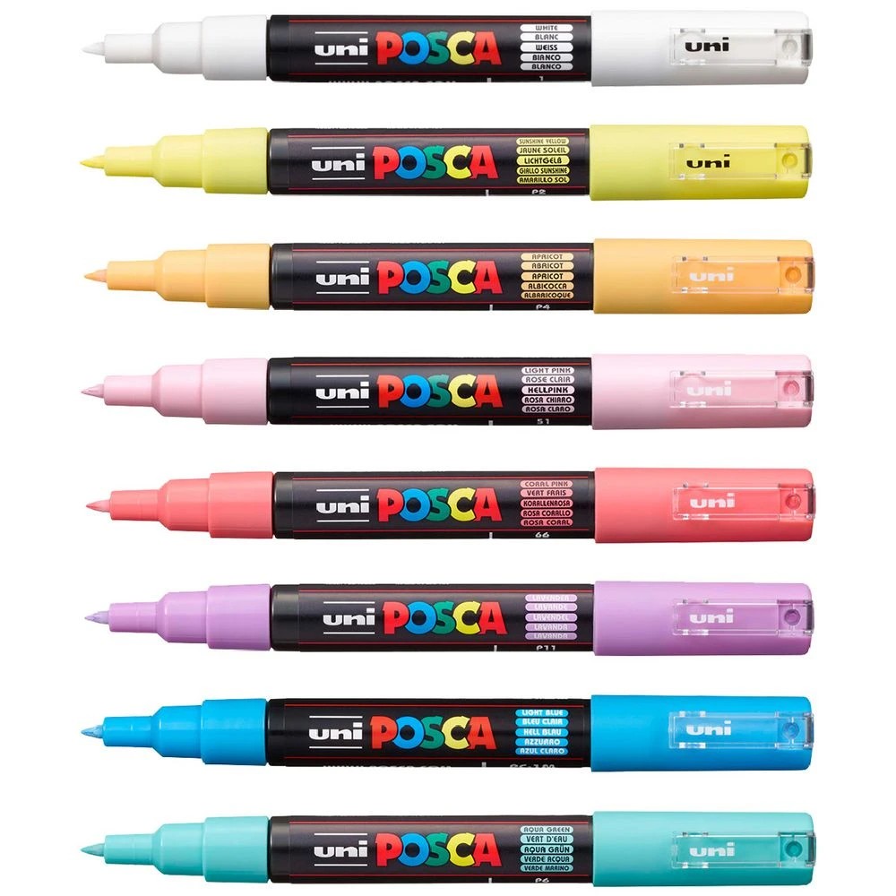 2 POSCA PC1M Paint Markers Pastels 8 Pack, 2 of 3