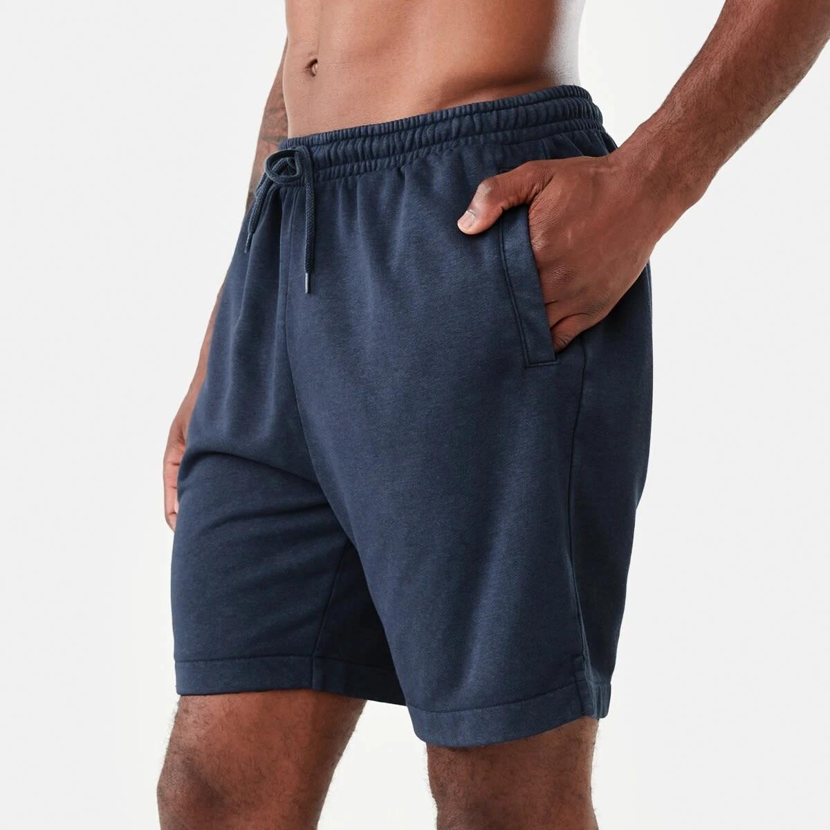 2 Active Mens Washed Terry Shorts Shade Navy, 2 of 7