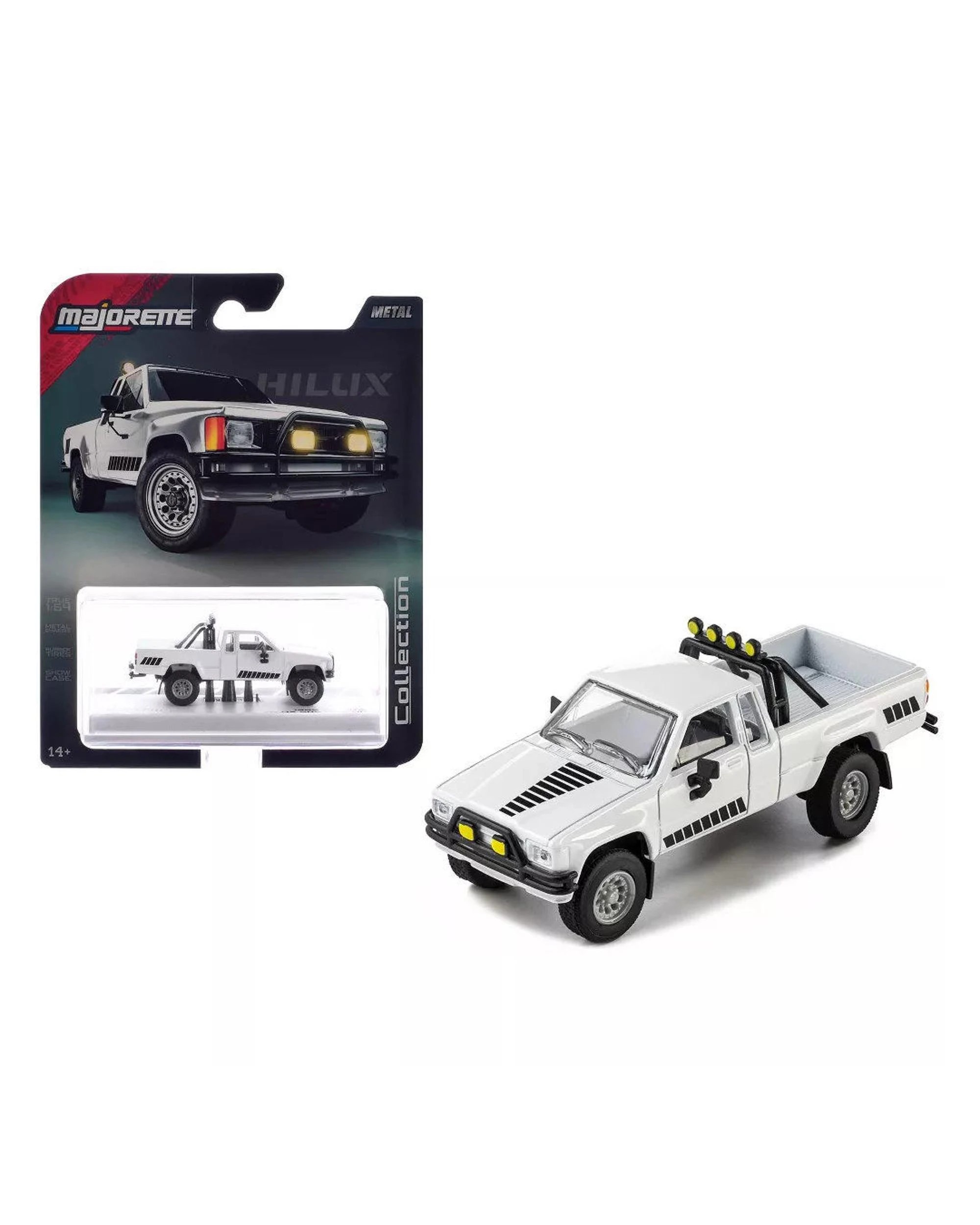 1 Majorette Collection Series 1985 Toyota Hilux SR5 Pick Up Diecast Vehicle - White, 1 of 6