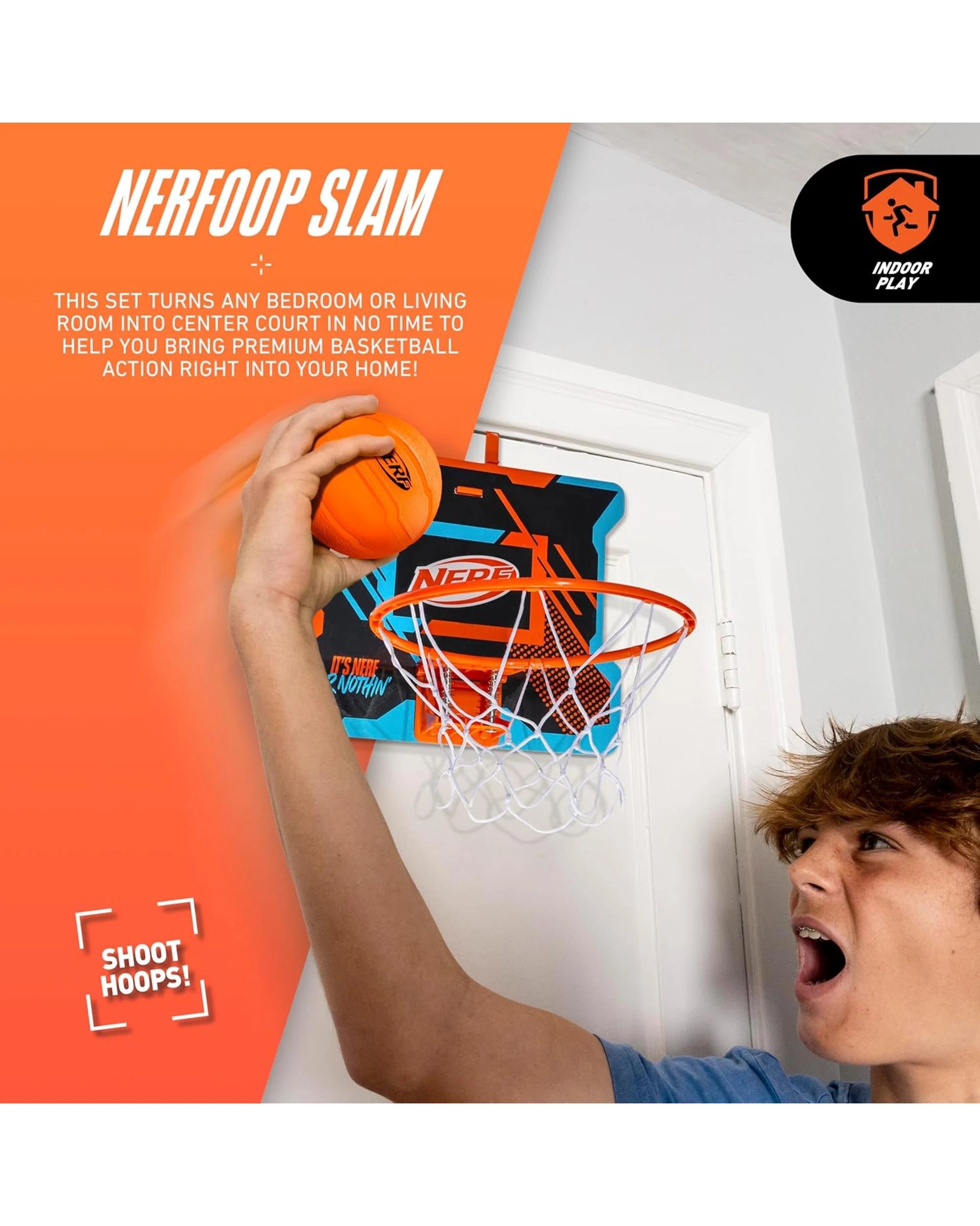 7 Nerf Nerfoop Slam Indoor Basketball Hoop, 7 of 8