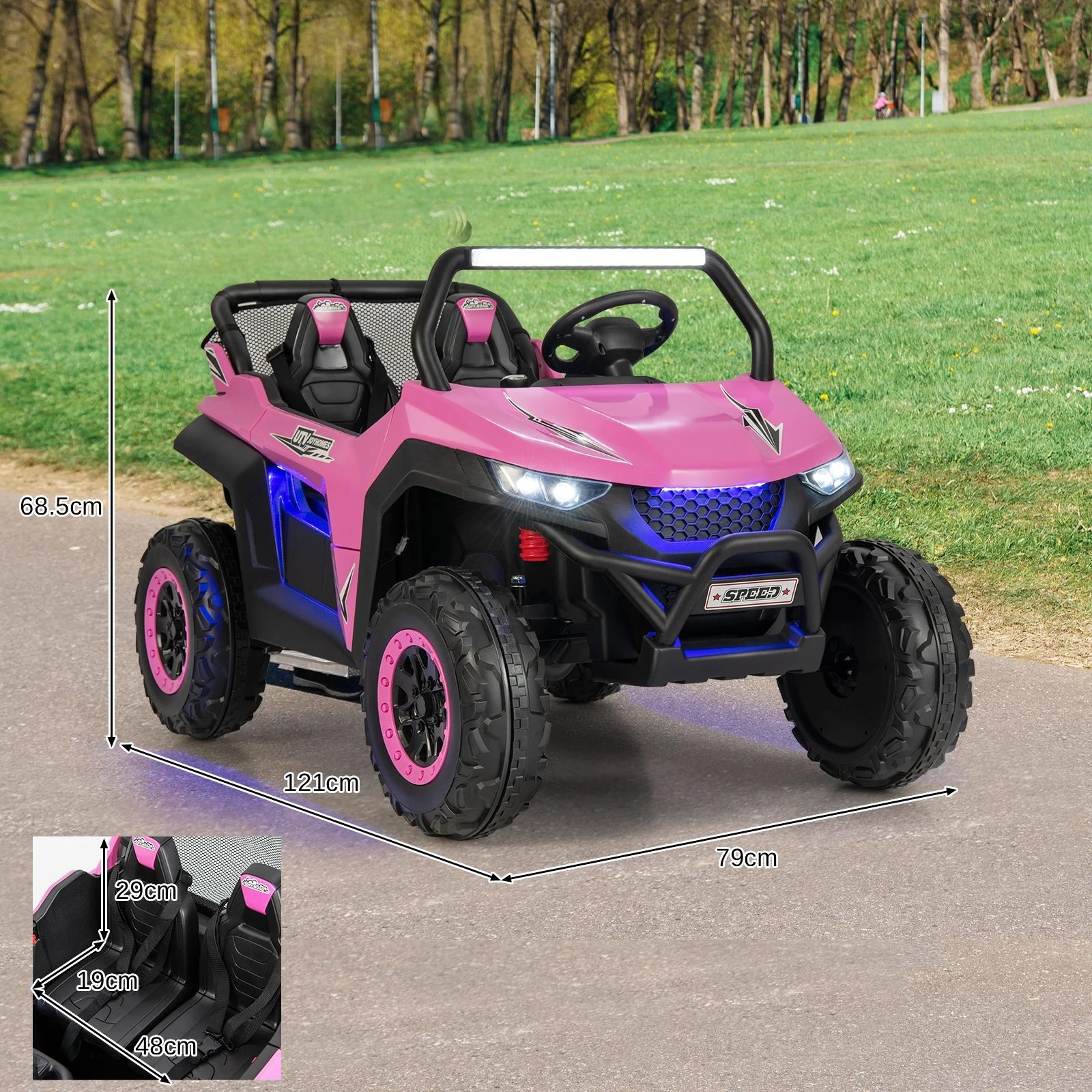 2 Costway 12V Kids Ride On Car Electric Vehicle Toy w/Music, 2 of 2