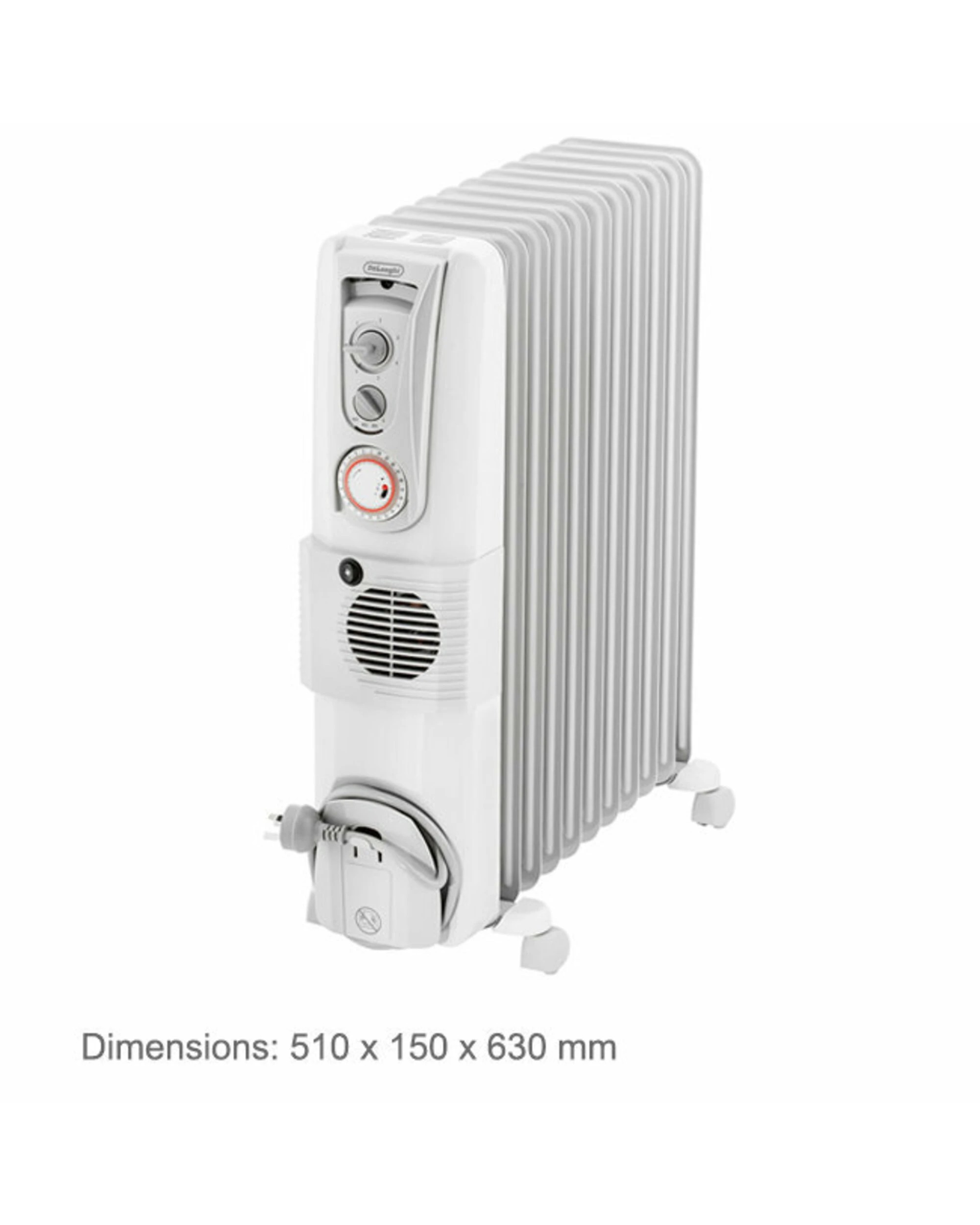 2 De'Longhi Electric 2400W Oil Column Heater White, 2 of 2