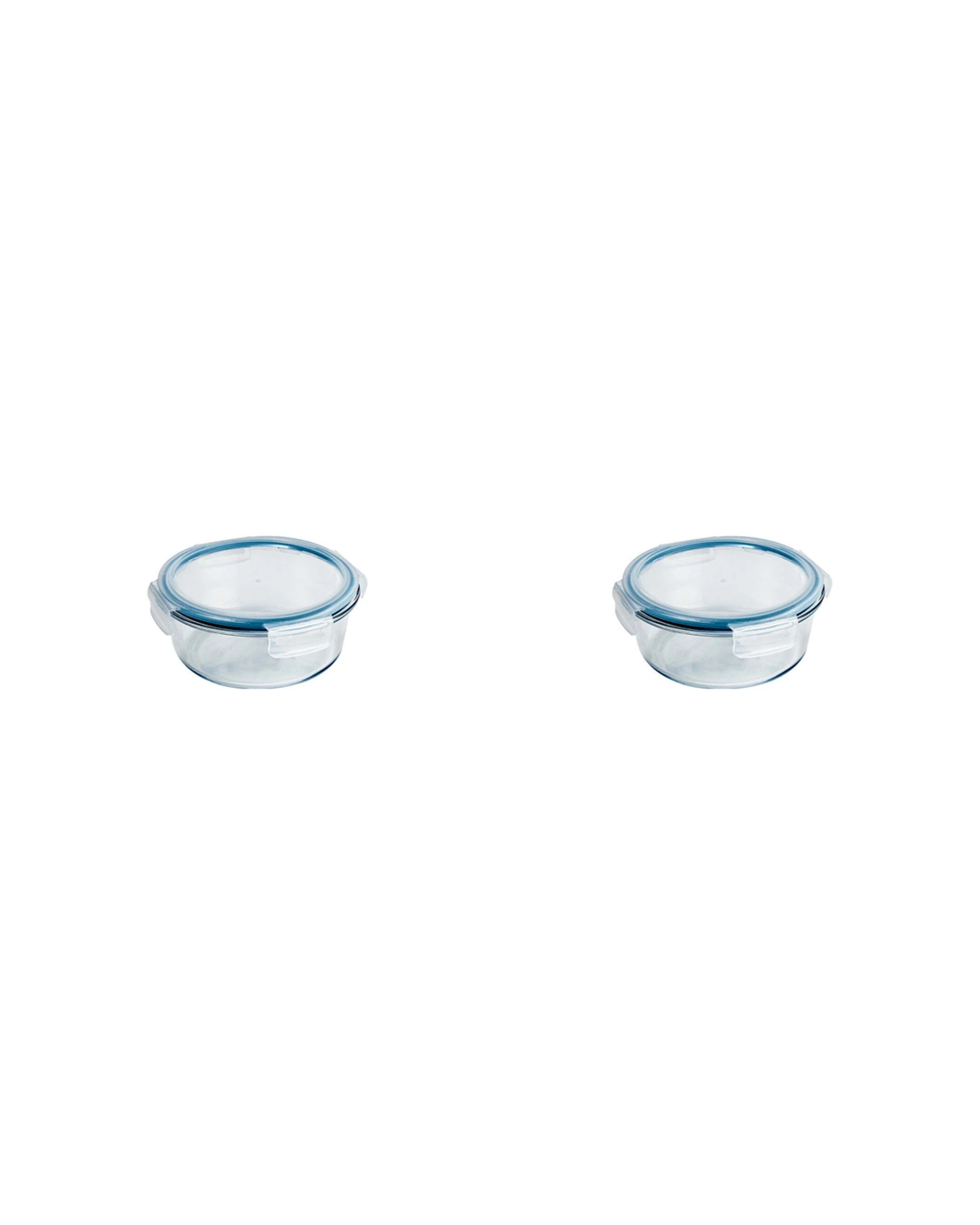 1 Wiltshire 2PK Reusable Round Glass Airtight Leakproof Storage Container 600ml - Clear, 1 of 4