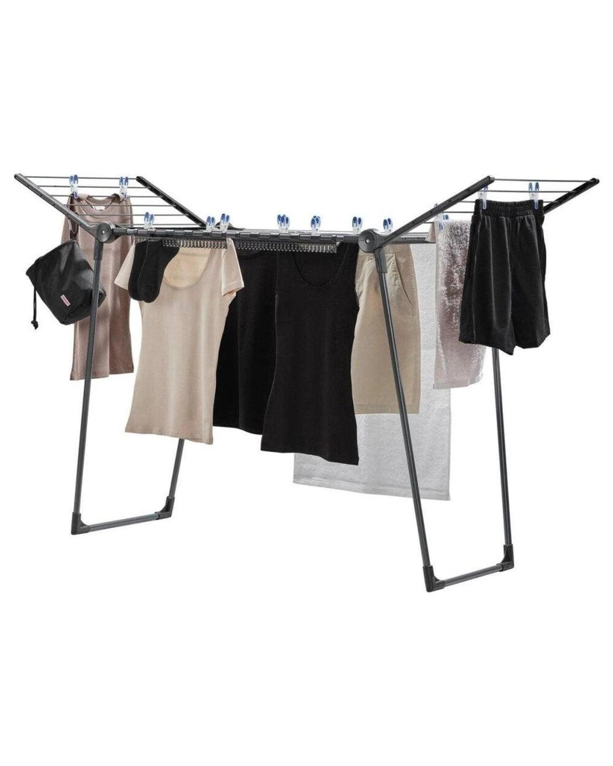 2 Leifheit Pegasus 150 Solid Slim Laundry Drying Rack 15M  Black Diamond, 2 of 5