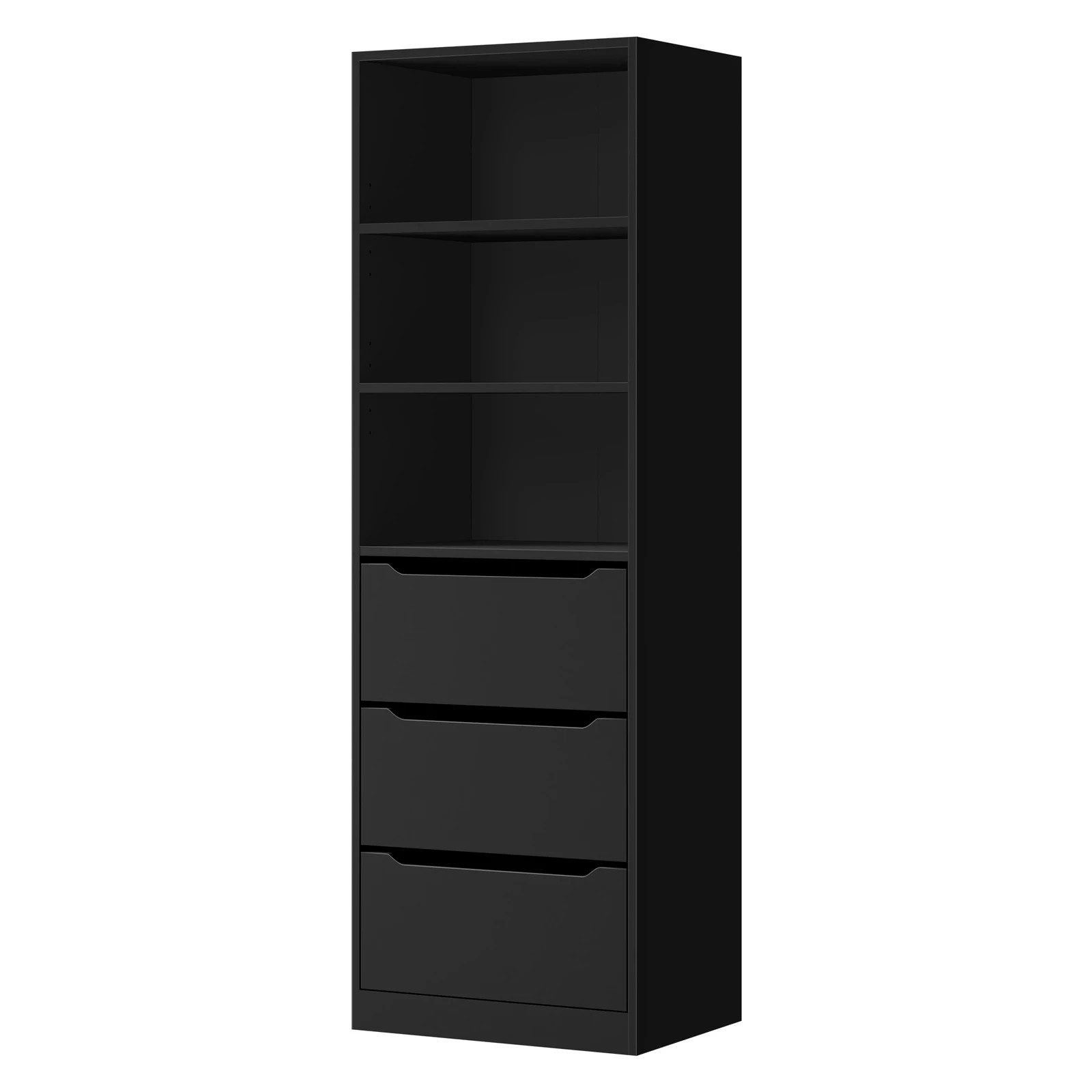1 Alfordson Wardrobe 3 Drawers Clothes Storage Cabinet - Black, 1 of 10