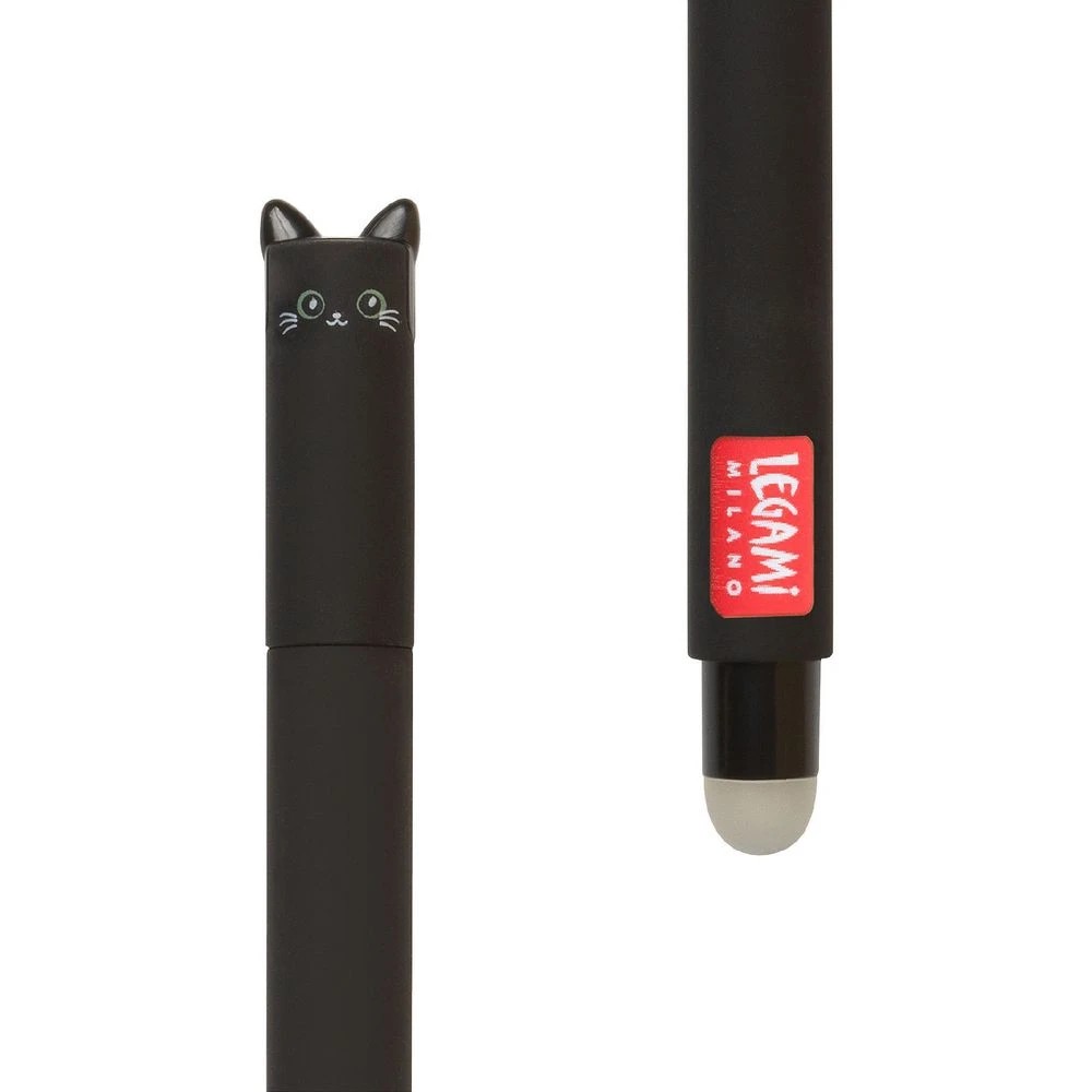 3 Legami Erasable Gel Pen Cat Black, 3 of 5