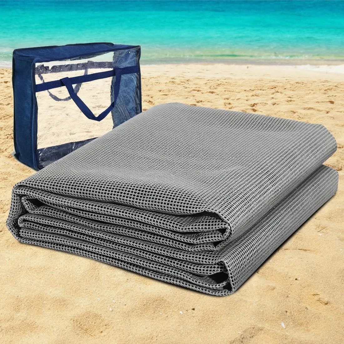 5 Weisshorn Annex Matting Floor Mats Mesh Caravan Camping Annexe - Grey, 5 of 5