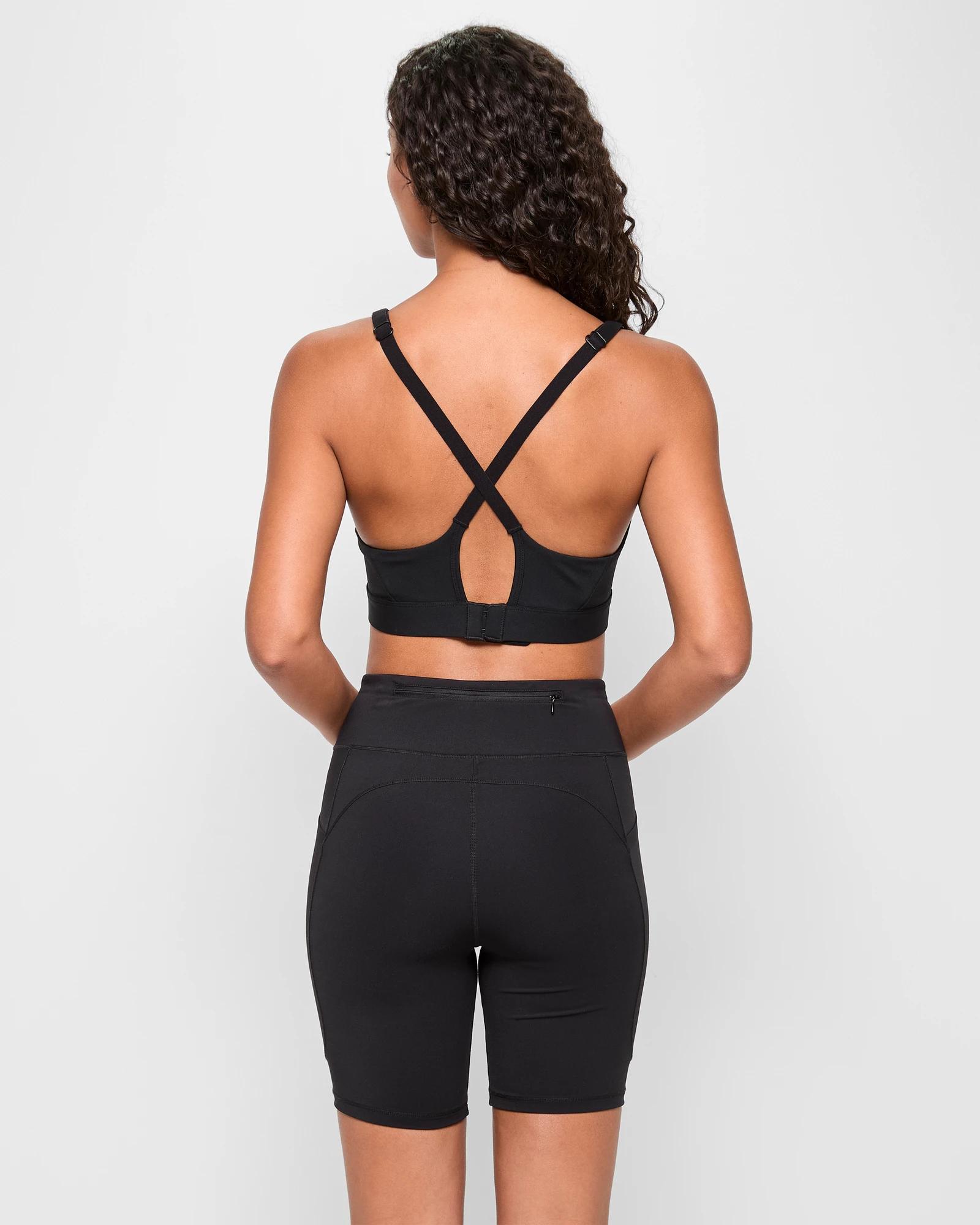 4 Target Active Infinity Medium Impact Crop Top BLACK, 4 of 5