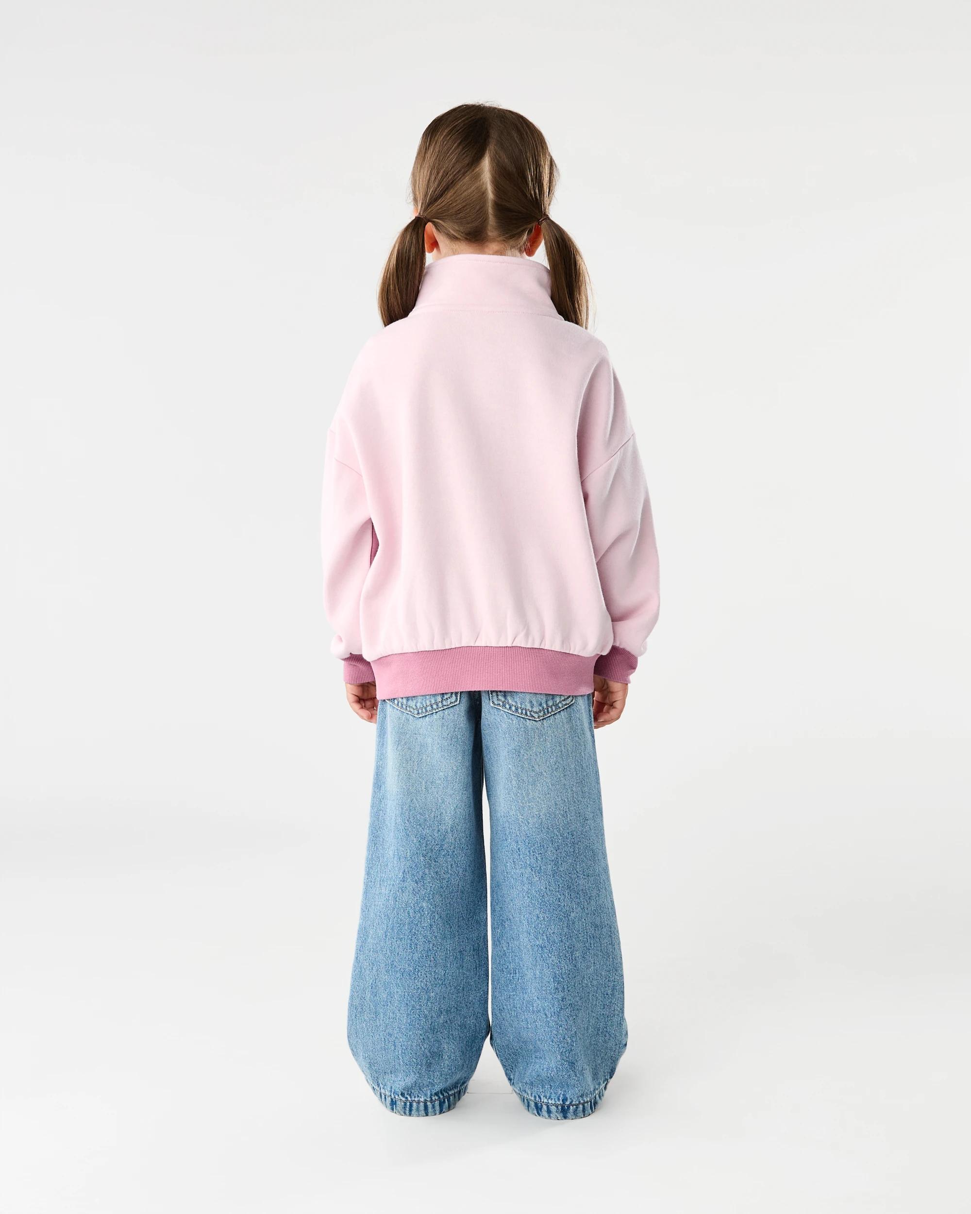 9 Quarter Zip Sweatshirt Pink Bow, 9 of 9