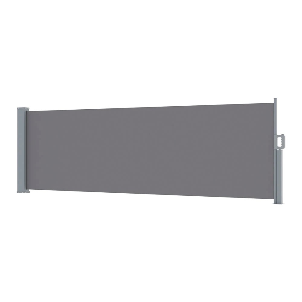 1 Instahut Side Awning Sun Shade Outdoor Blinds Retractable Screen 1X3M - Grey, 1 of 5
