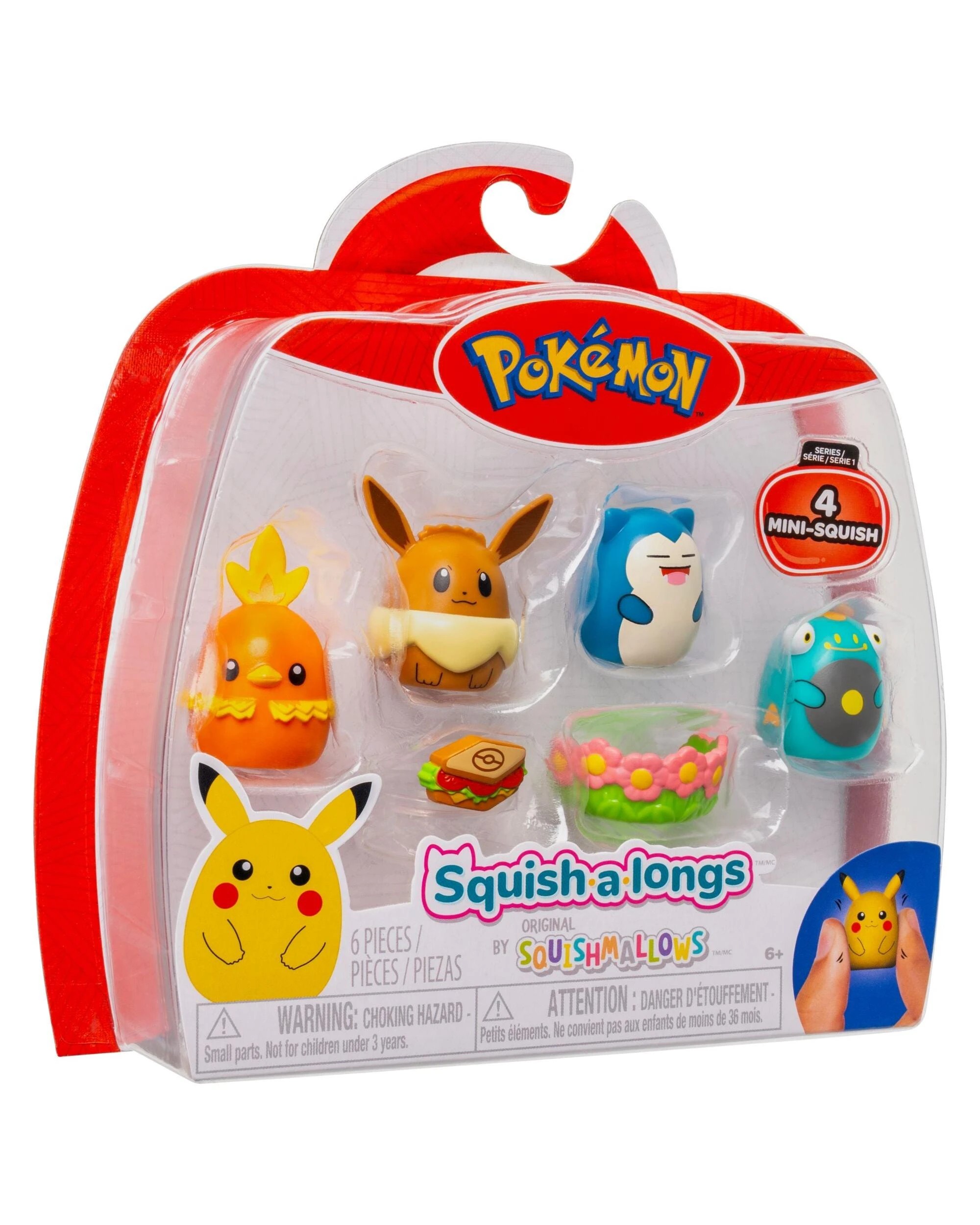 3 Squishmallows Squish-a-Longs Pokemon Eevee 4 Pack, 3 of 9