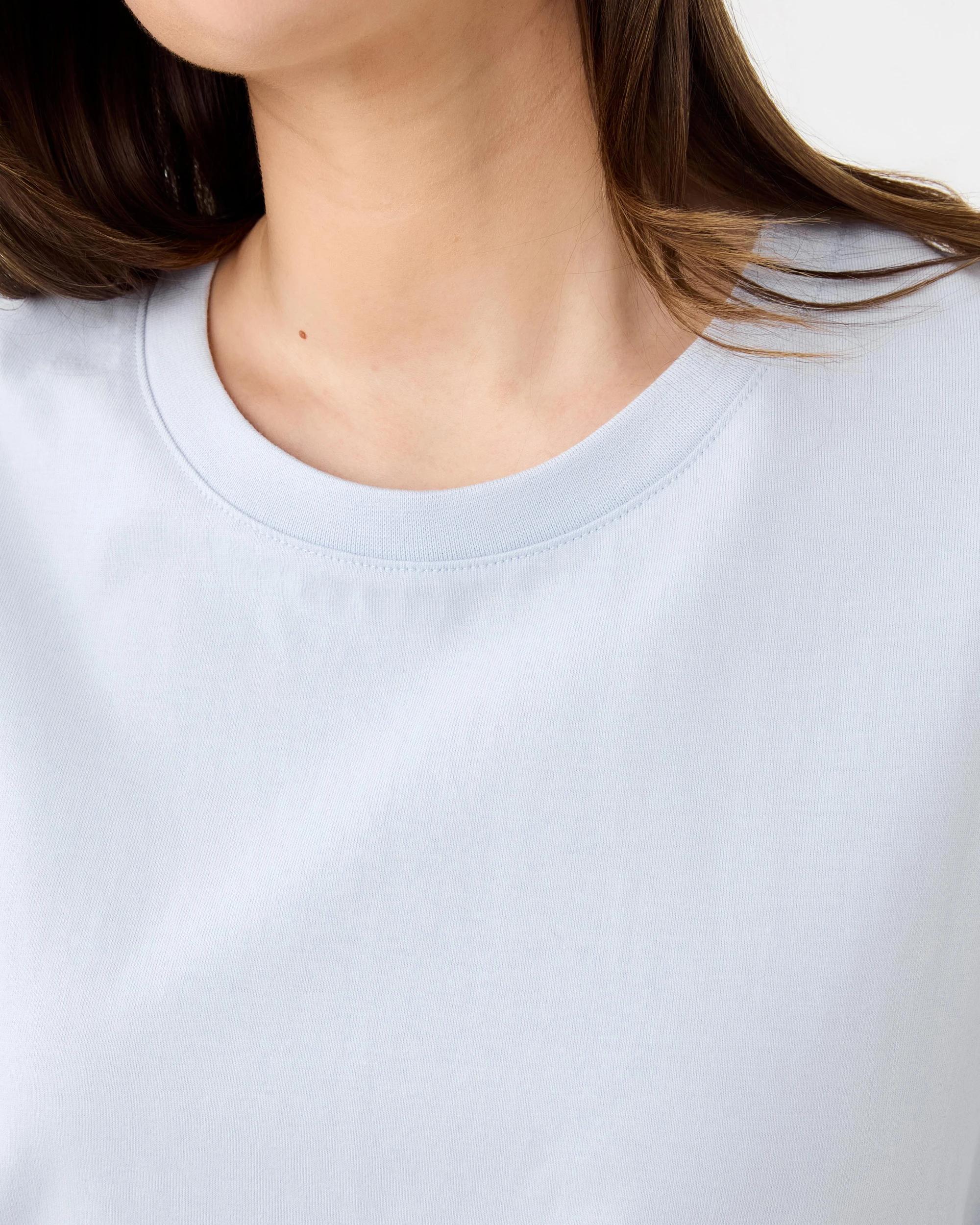 5 Short Sleeve Oversized Boyfriend T-shirt Powd Blue, 5 of 5