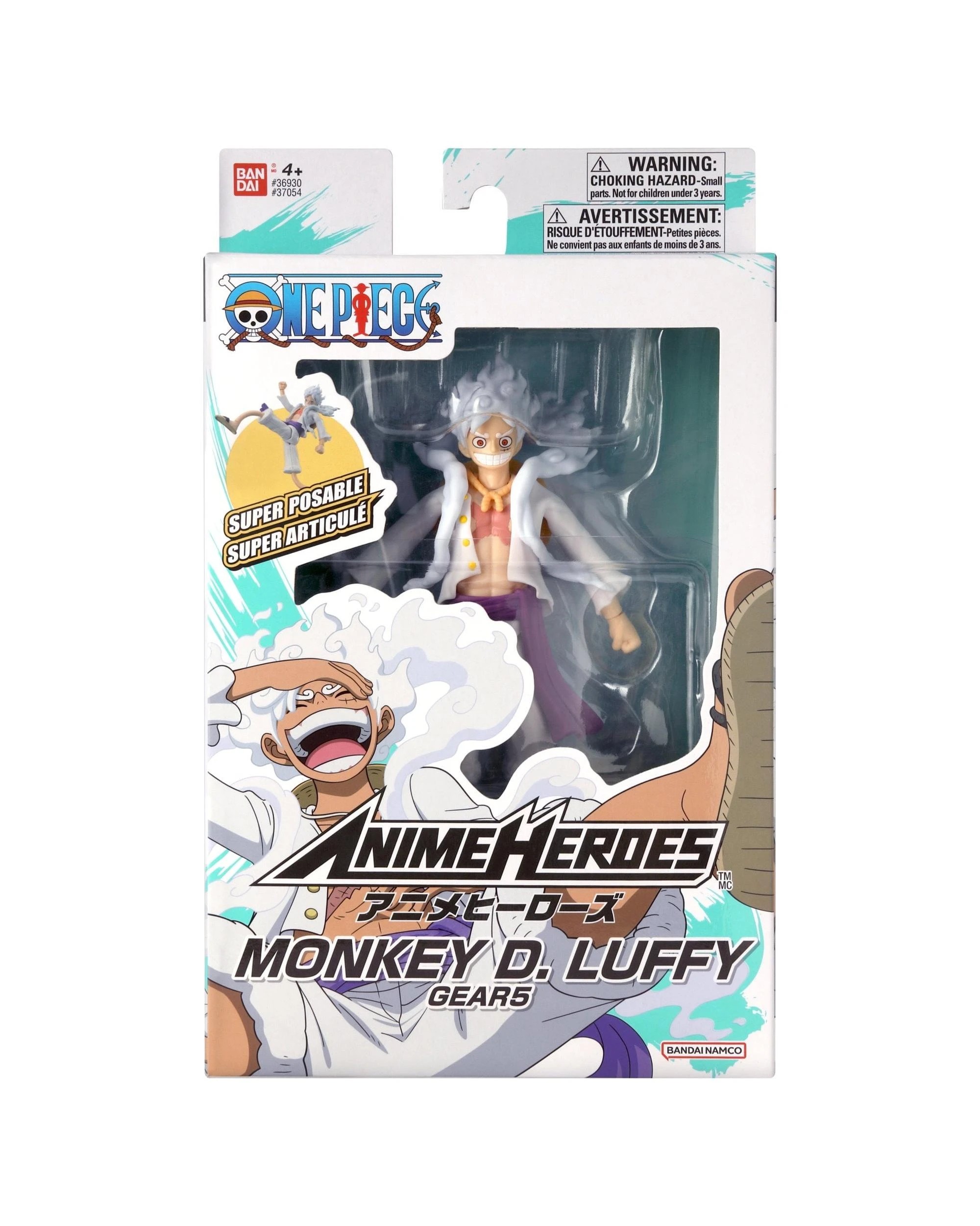 1 Anime Heroes One Piece Monkey D. Luffy - Gear 5 -  Figure, 1 of 9