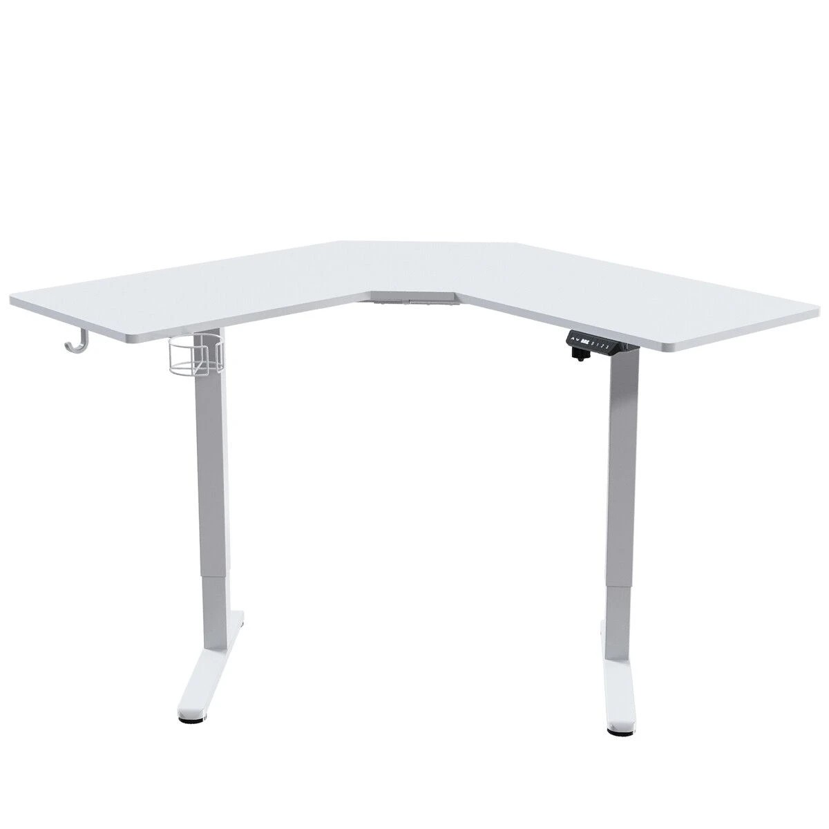 6 Ausway Corner Desk L Shaped Computer Office Gaming Study Table Height Adjustable, 6 of 6
