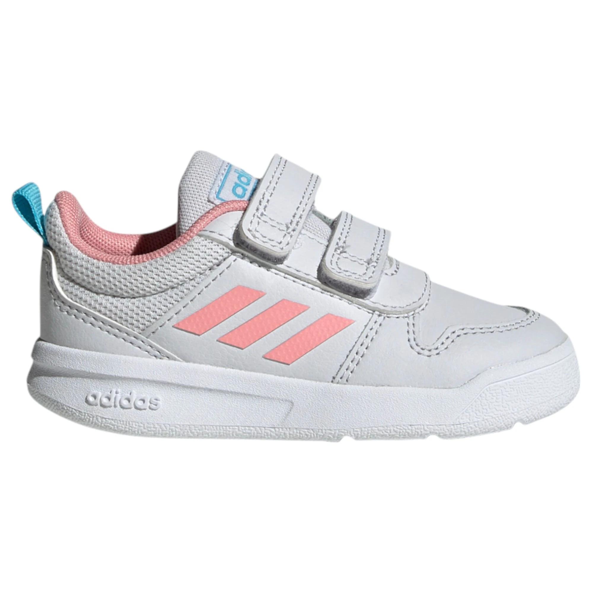 1 Adidas Jr Kids Girls White/Pink Tensaur Infant Shoes WHITE/PINK, 1 of 8