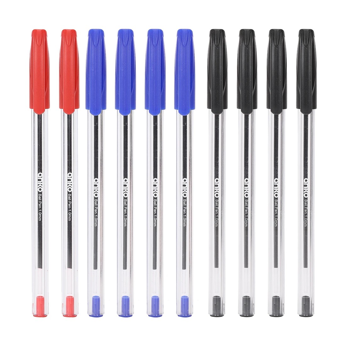 2 10 Pack Assorted Colours Ballpoint Pens, 2 of 4
