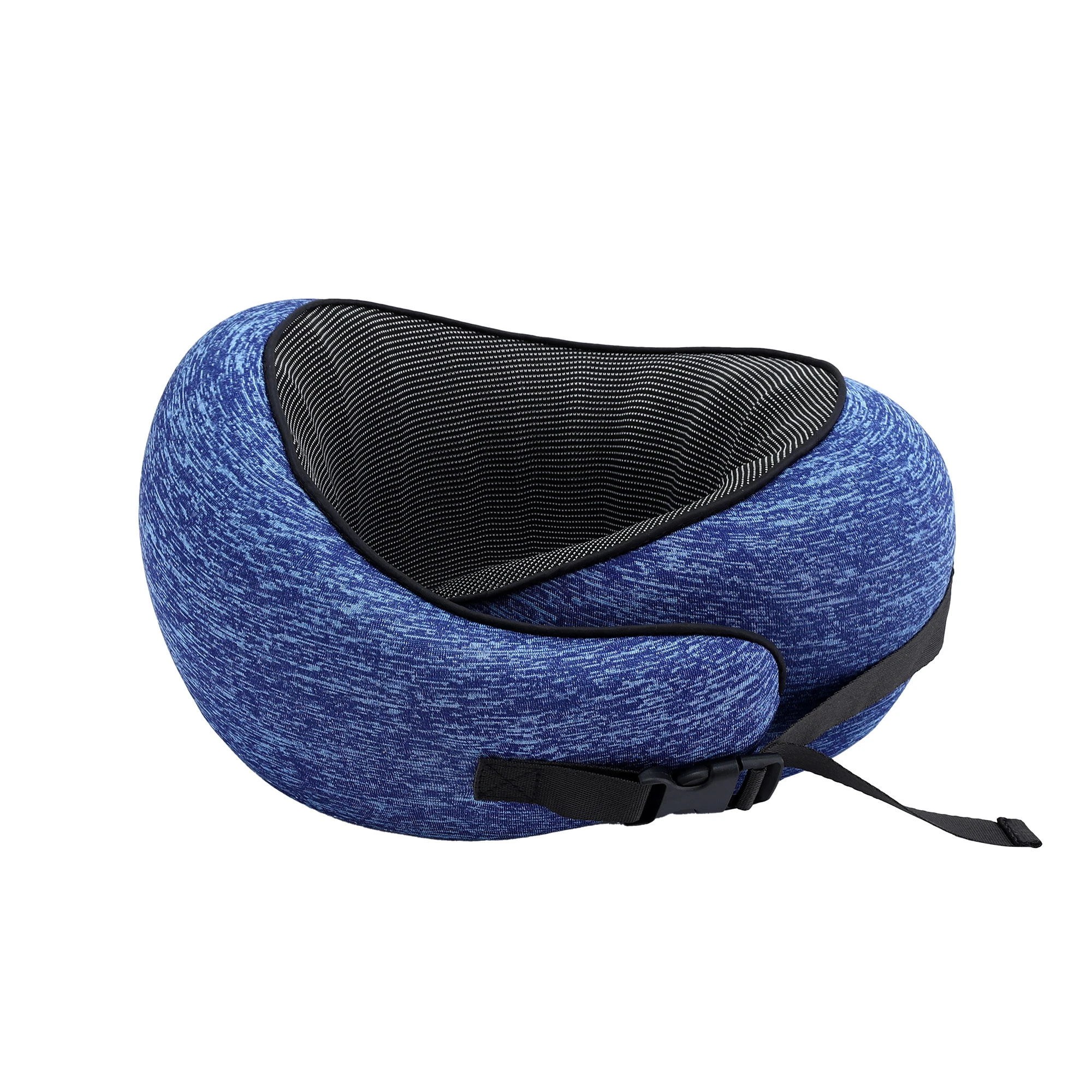 3 Wanderlite Travel Pillows Memory Foam Neck Pillow for Airplane Portable with Bag - Blue, 3 of 5
