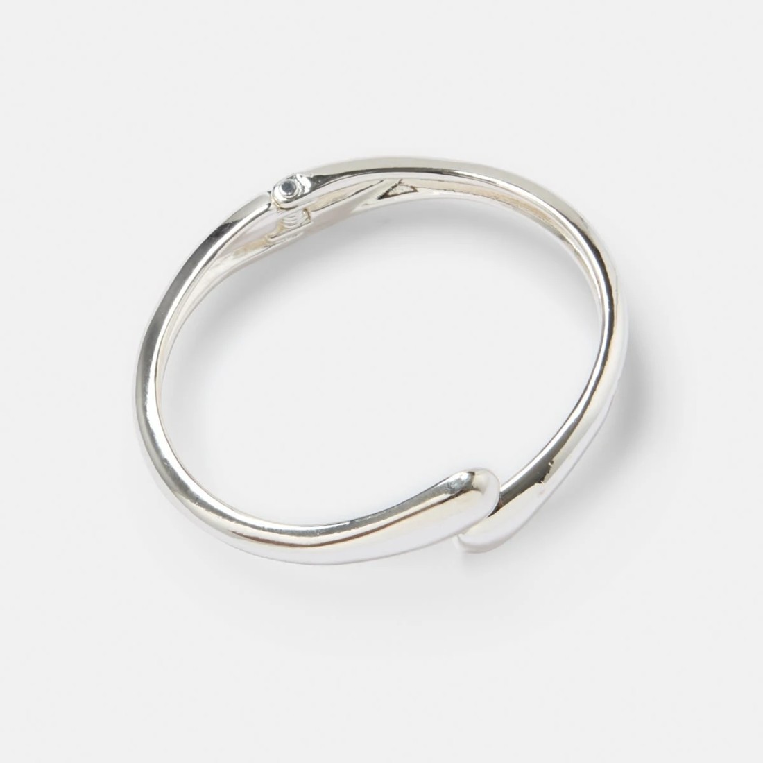 2 Teardrop Hinged Cuff Bracelet - Silver Tone, 2 of 4