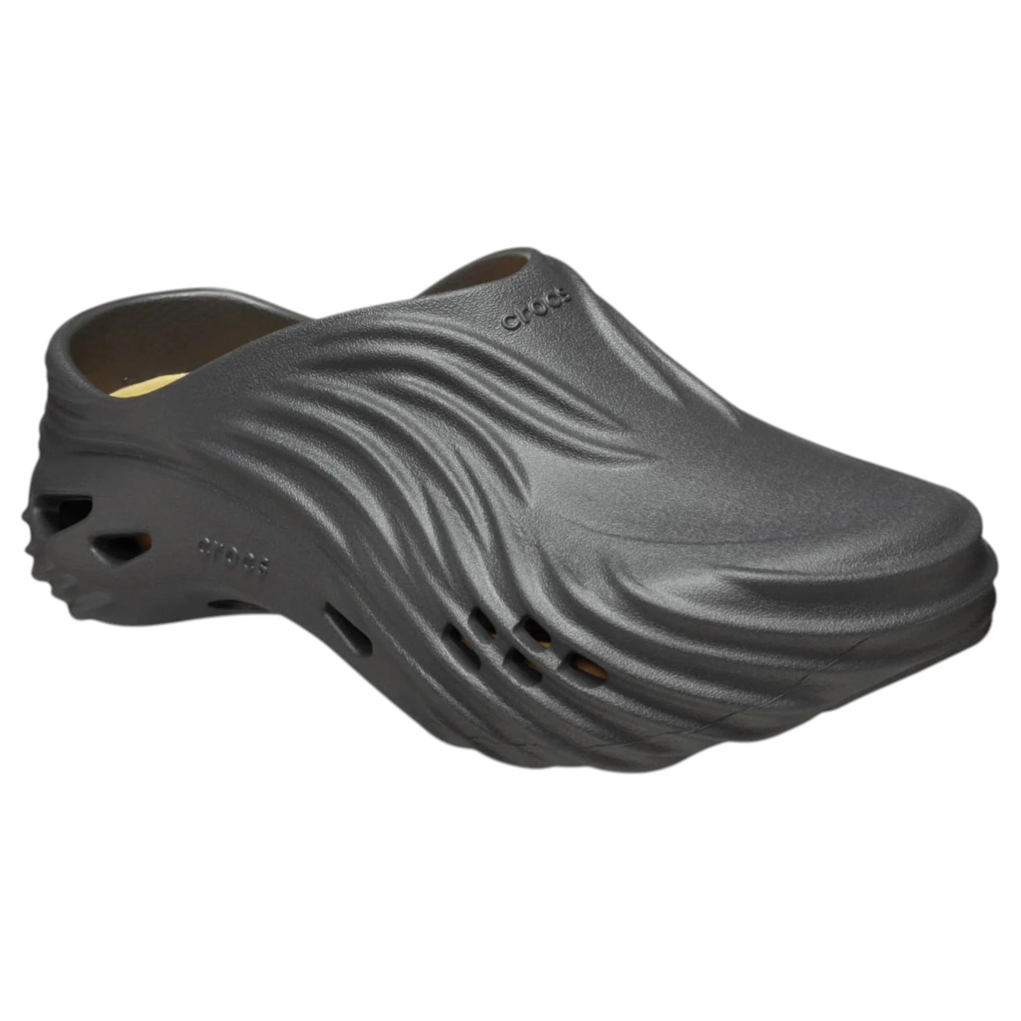 2 Crocs Mens Echo Wave Clogs Sandals BLACK, 2 of 6