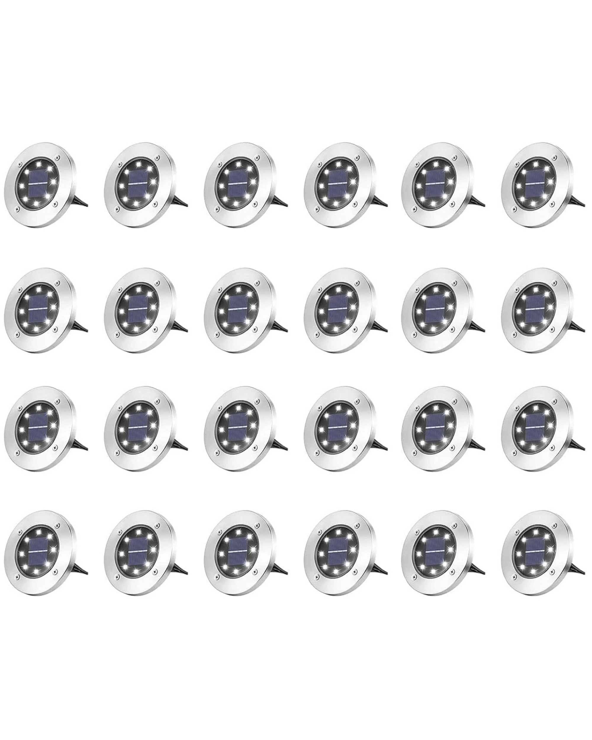 1 Advwin Solar Garden Lights 24 Pack Waterproof Outdoor - White, 1 of 6
