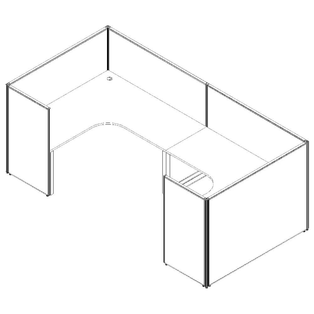 5 Stilford Screen 750 W x 1250 H mm Black Frame Grey Fabric Office Furnishing Accessories, Workspace Screens & Partitions, 5 of 6