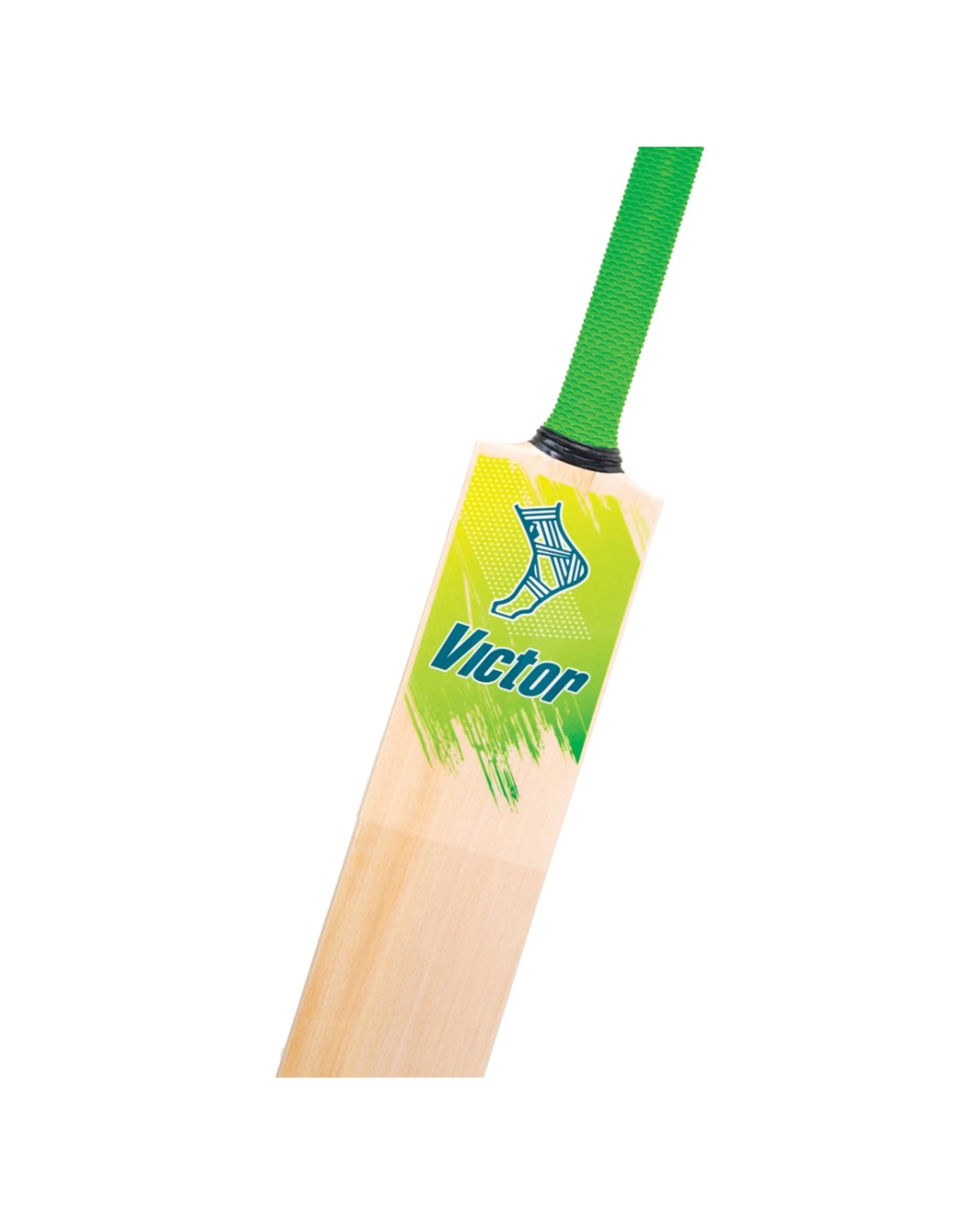 6 Victor Sports Kashmir Willow Beginner Cricket Bat Academy Size 4 - Green, 6 of 7