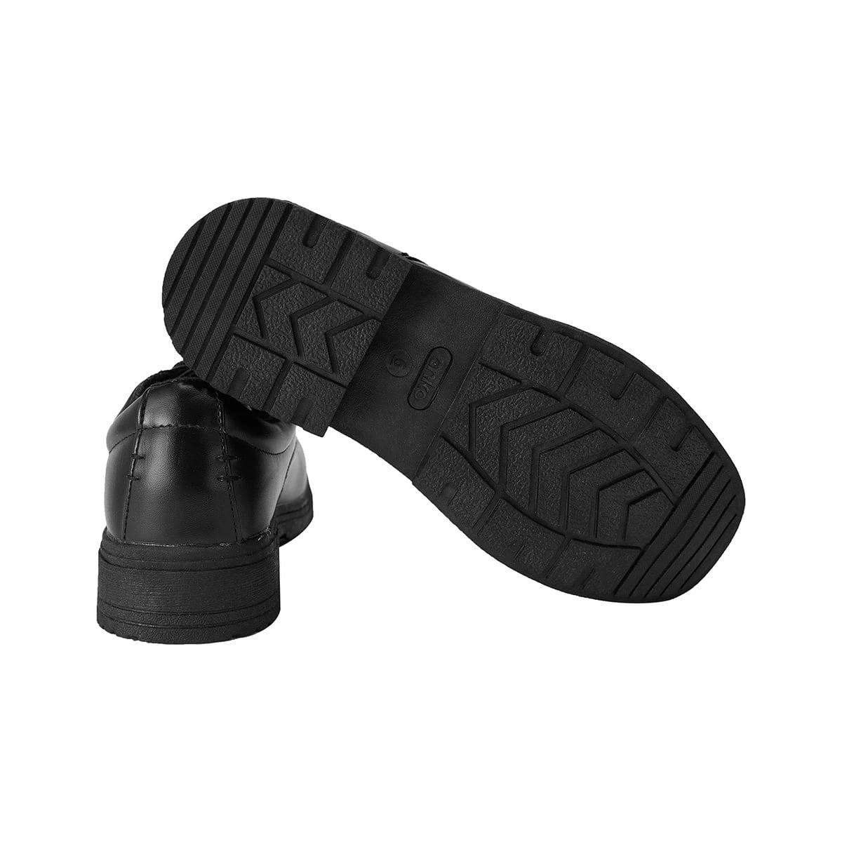 4 School Lace Up Shoes BLACK, 4 of 5