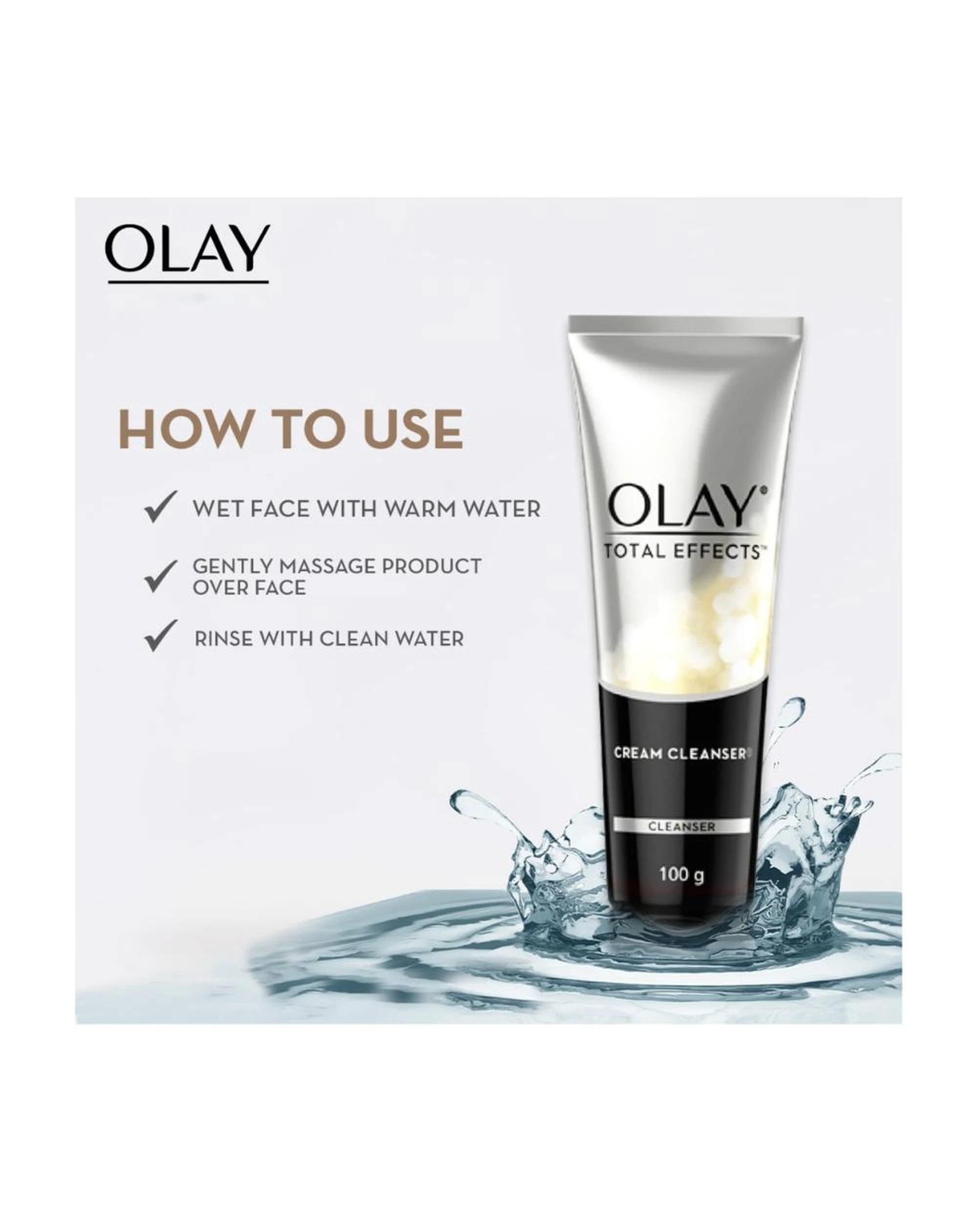 2 3 x Olay Total Effects 7-in-1 Foaming Face Cleanser 100g, 2 of 2