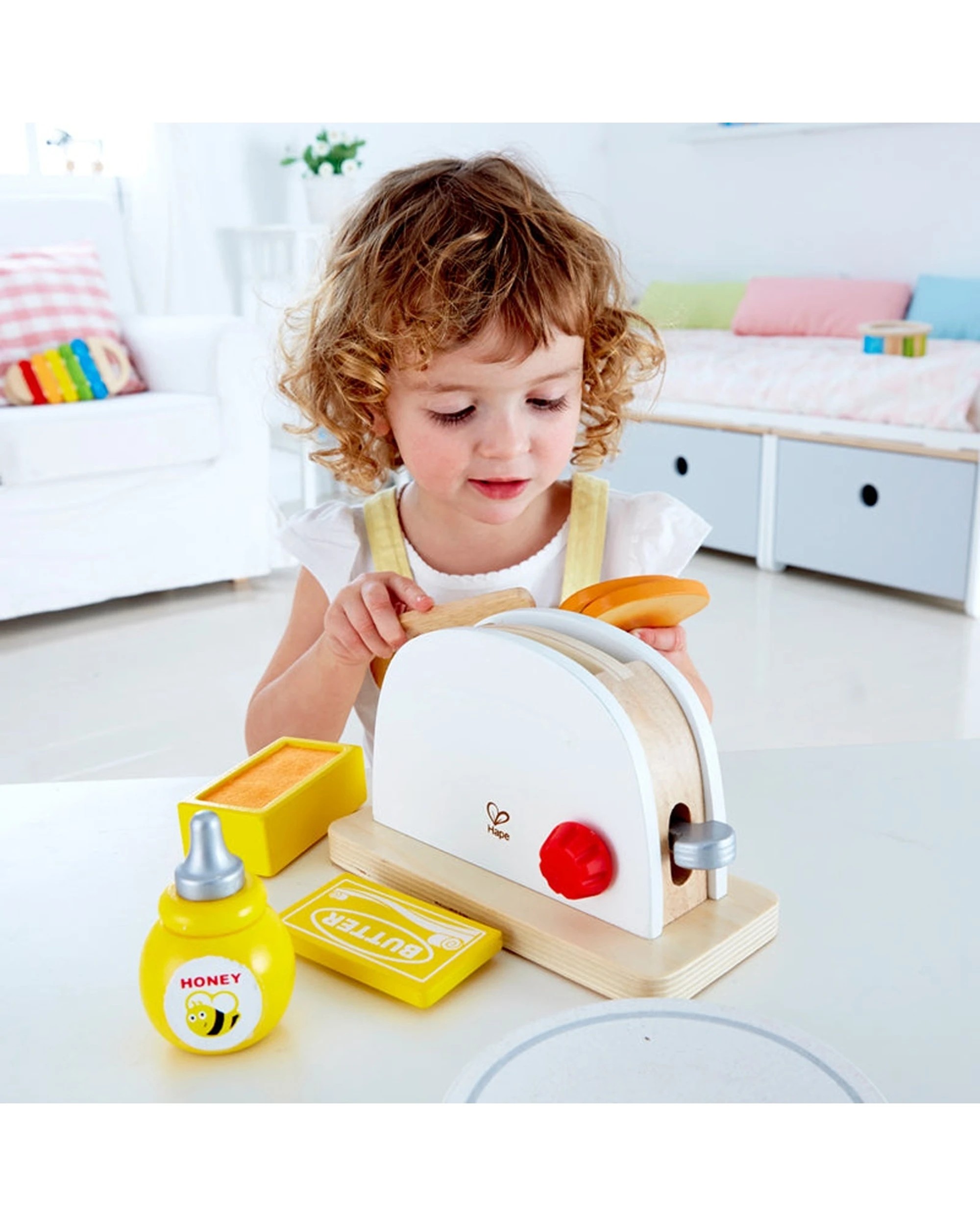 3 Hape Pop-Up Toaster Set Toy Activity KidsImaginative Play Pretend Kitchen Set - Multi, 3 of 3