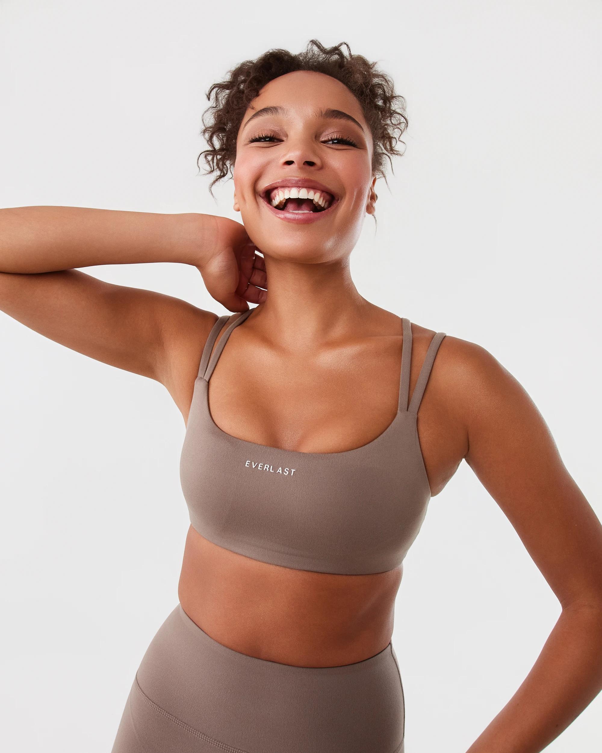 1 Everlast Womens Strappy Crop Top Mushroom, 1 of 10