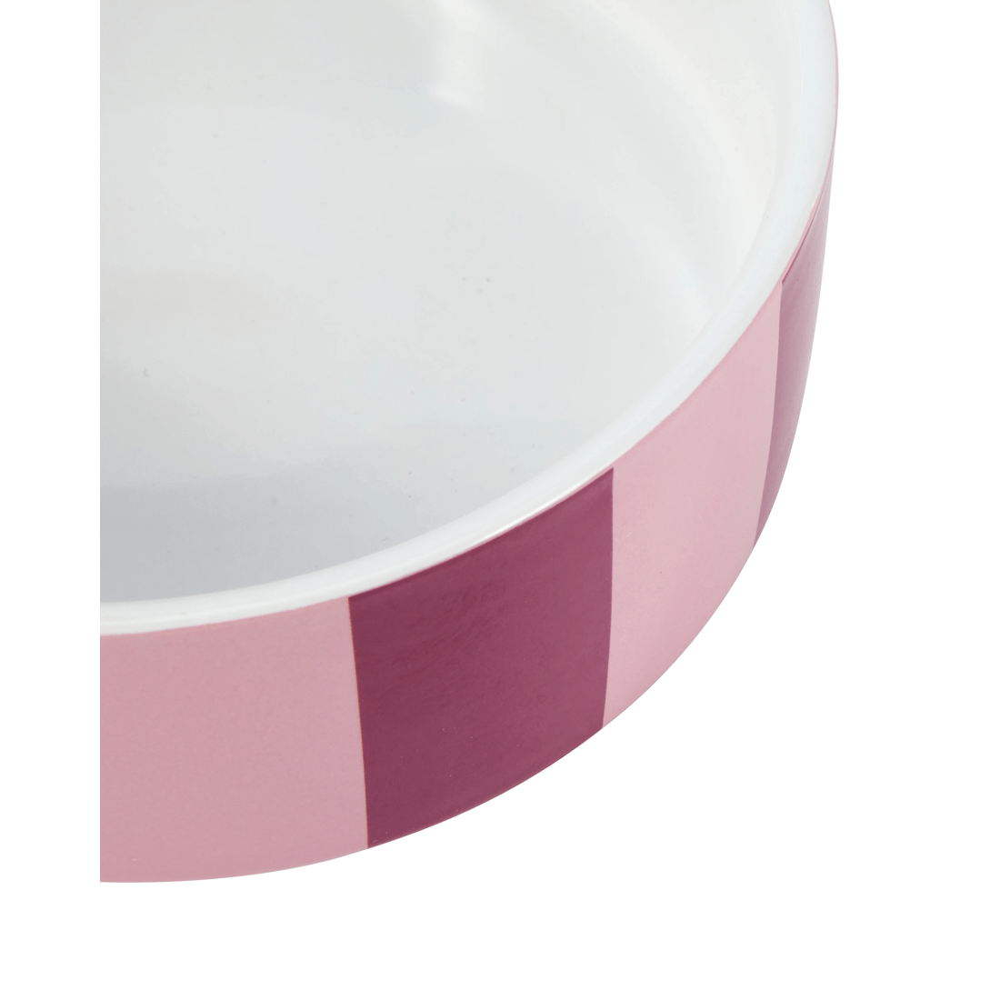 2 Dog Bowl Ceramic Stripe - Medium, 2 of 4