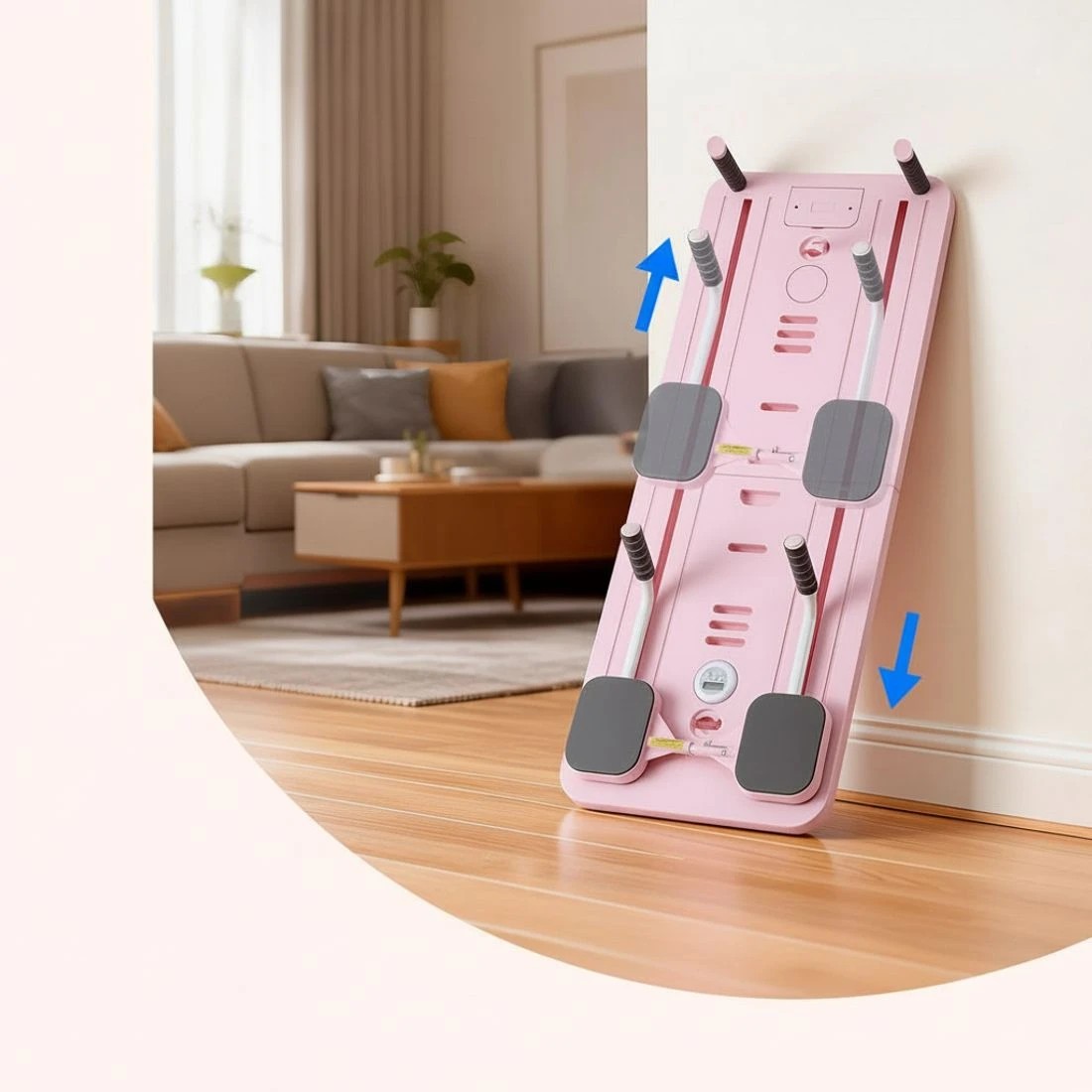 6 Everfit Pilates Reformer Abdominal Exercise Board Push Up Set Fitness - Pink, 6 of 10